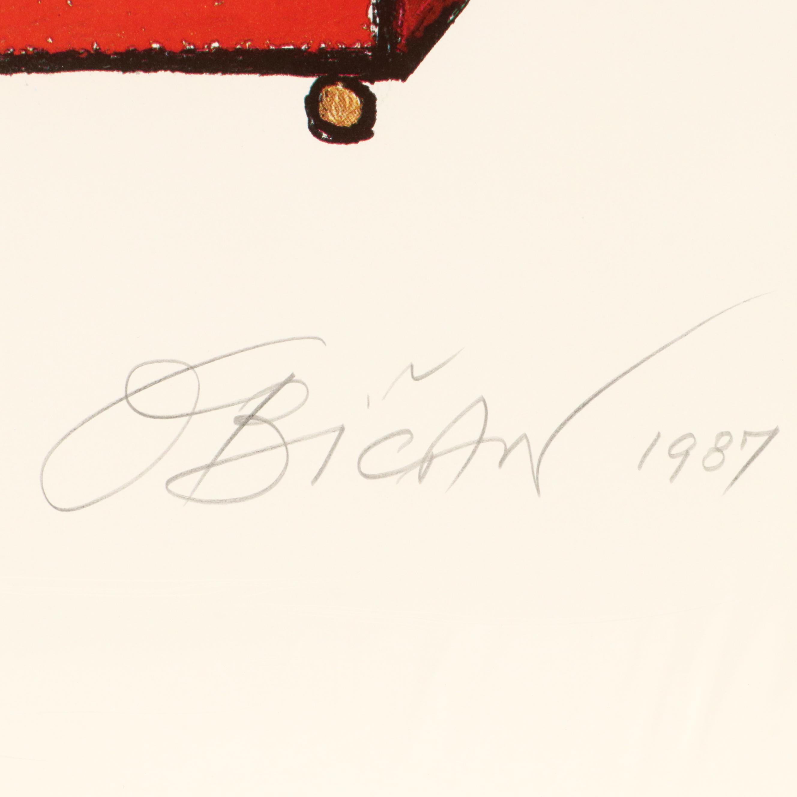 Jovan Obican Folk Offset Lithograph, 1987