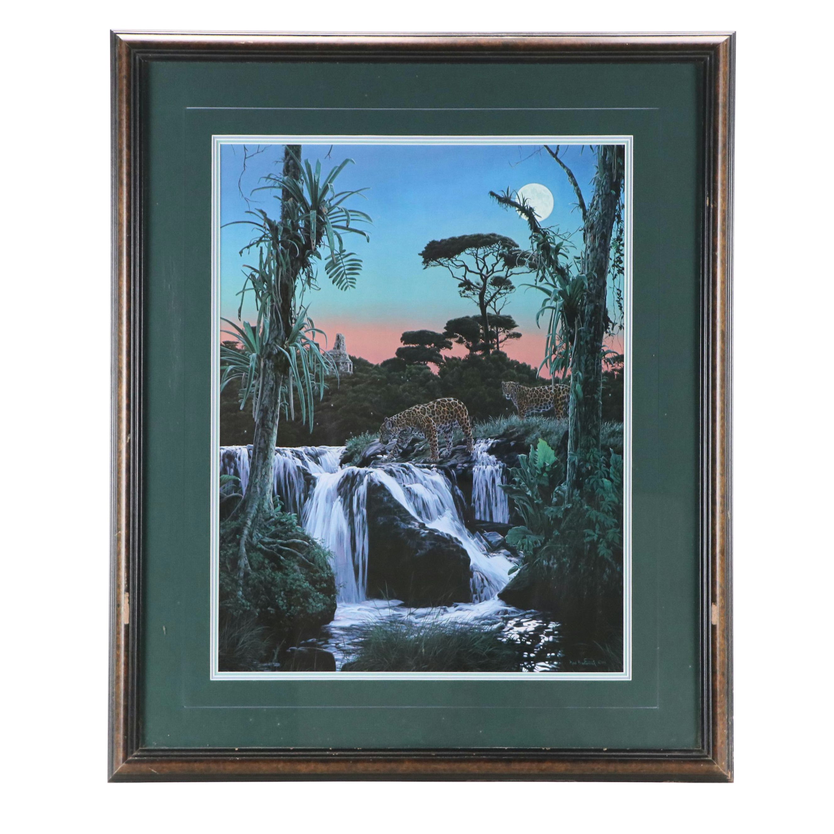 Offset Lithograph After Rod Frederick "Tropic Moon," Circa 1994