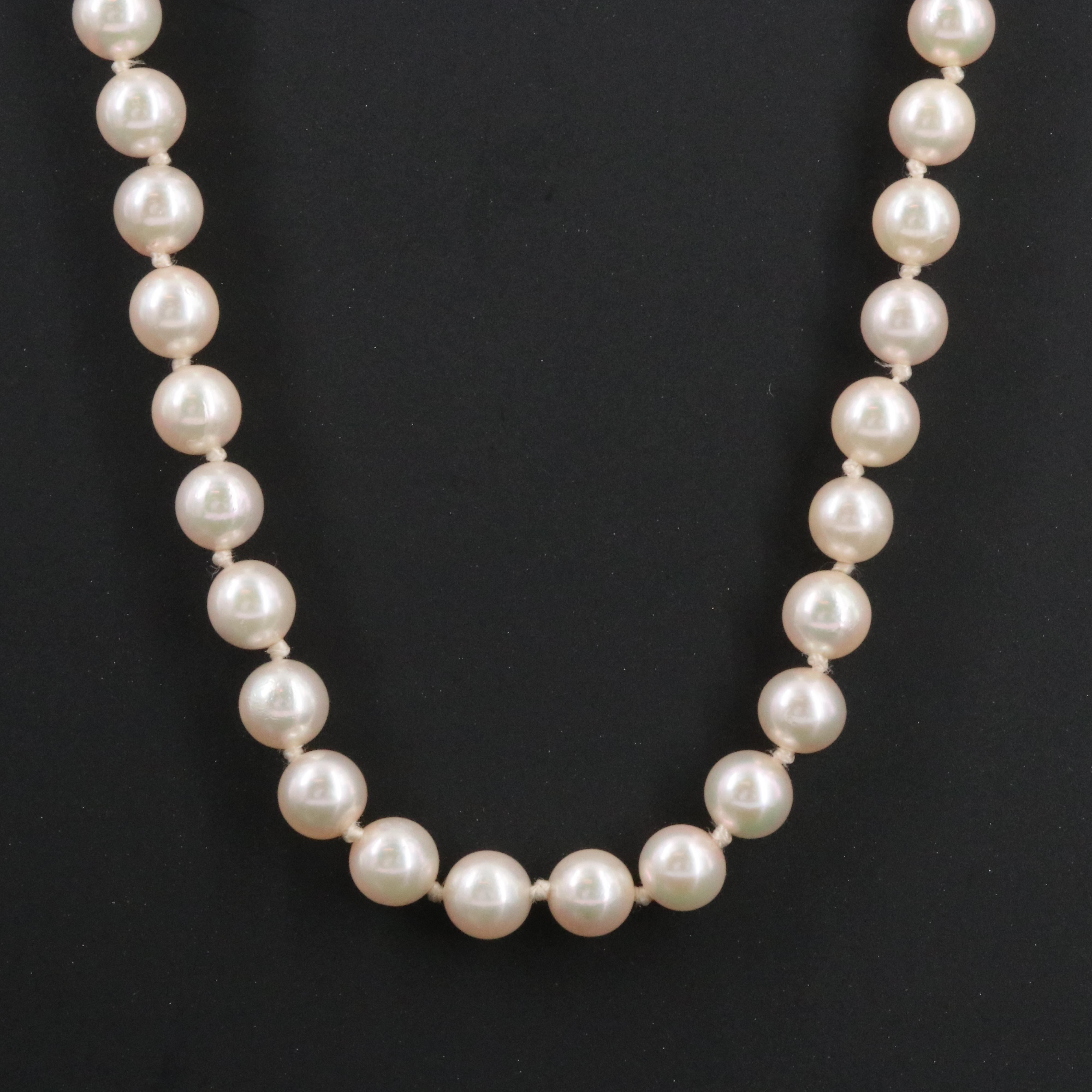 Pearl Necklace with 14K Clasp