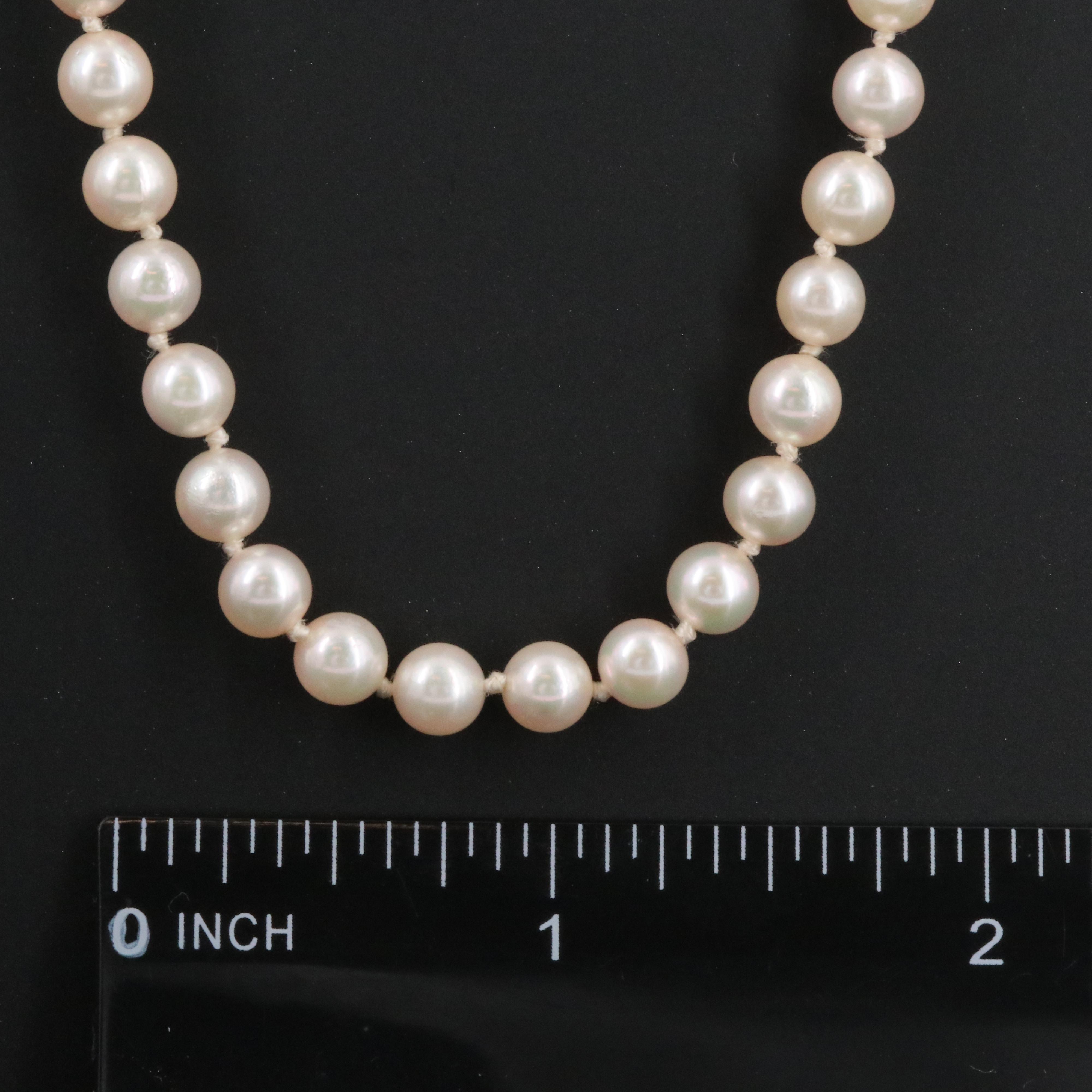 Pearl Necklace with 14K Clasp