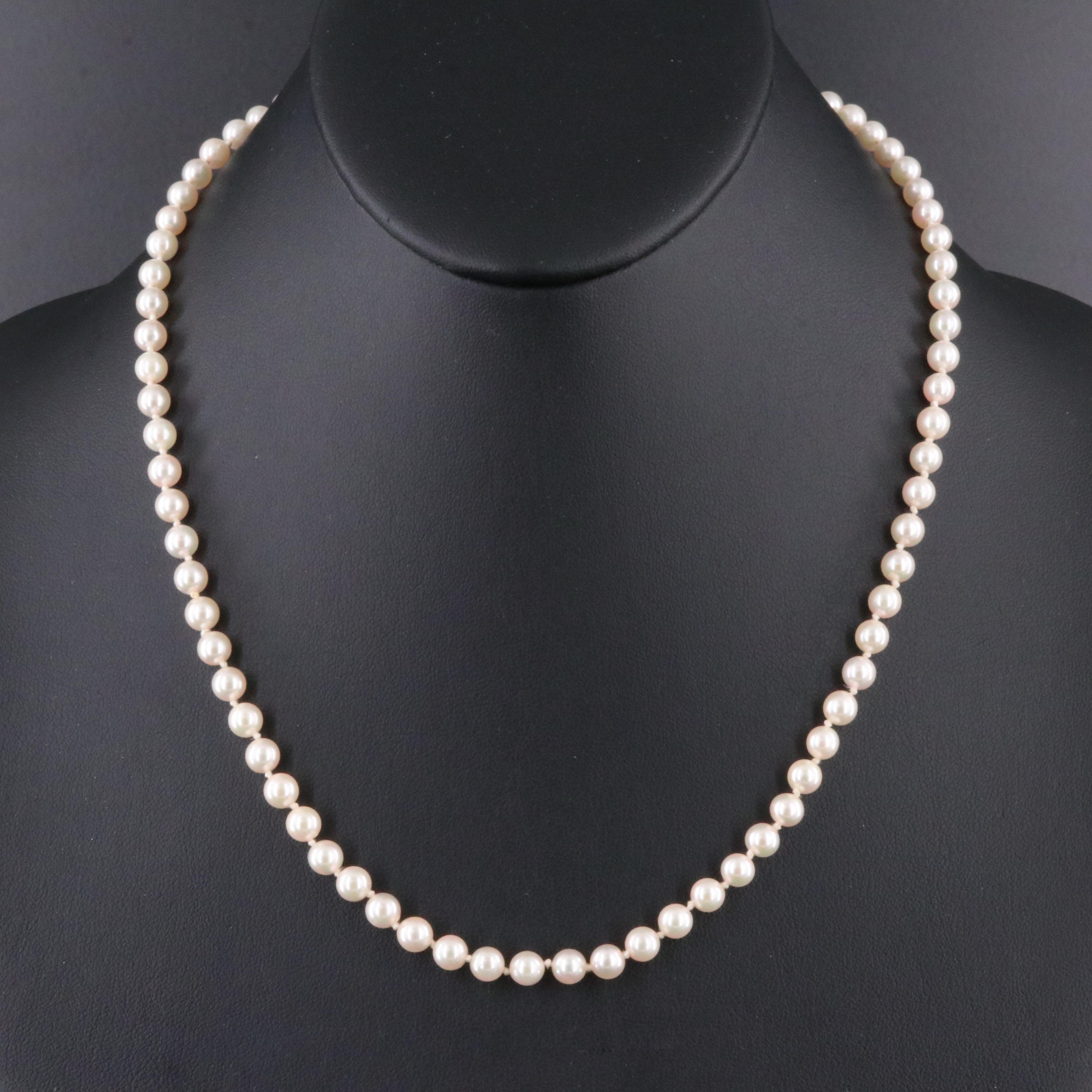 Pearl Necklace with 14K Clasp