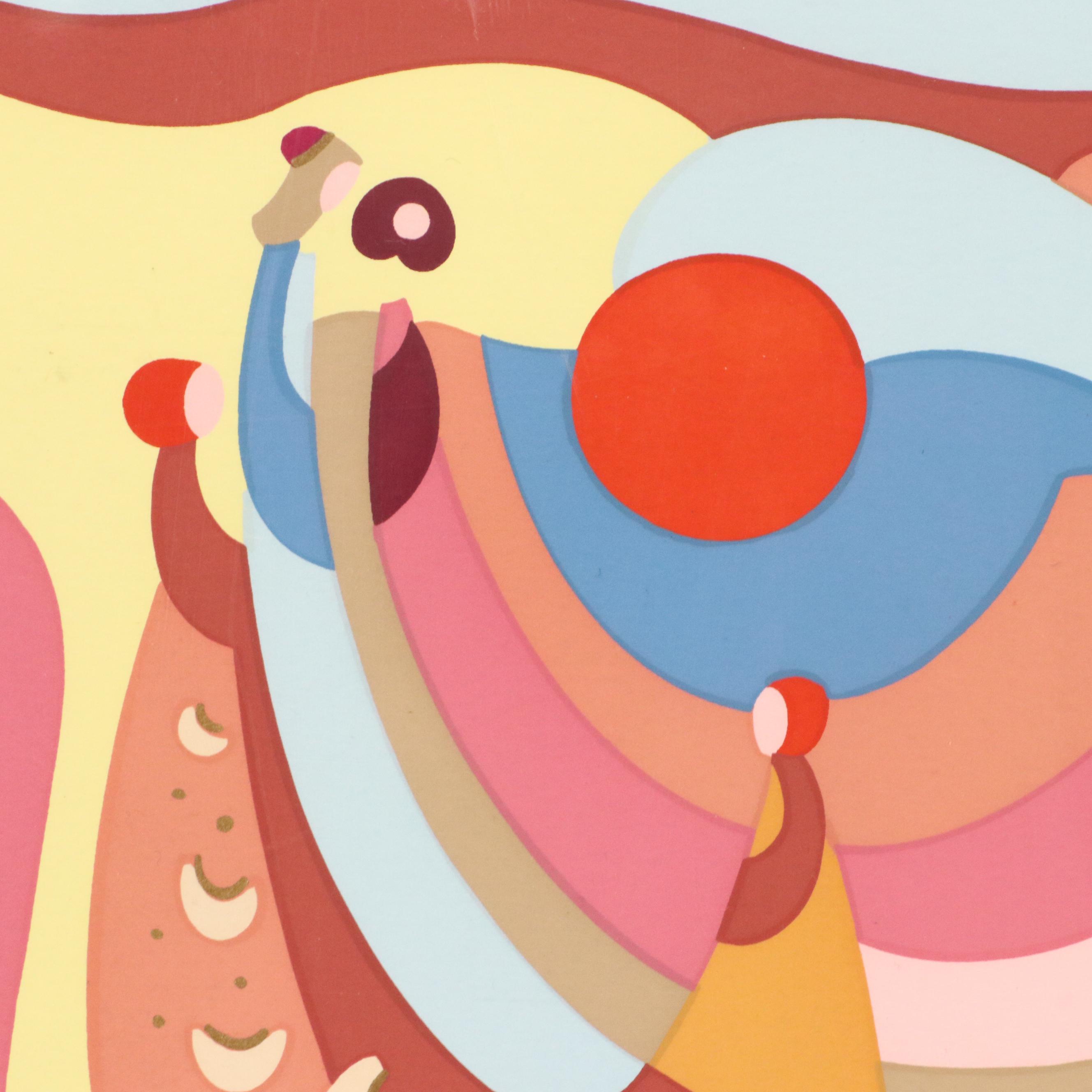 Lydie Egosi Modern Judaic Serigraph "Bar Mitzvah"