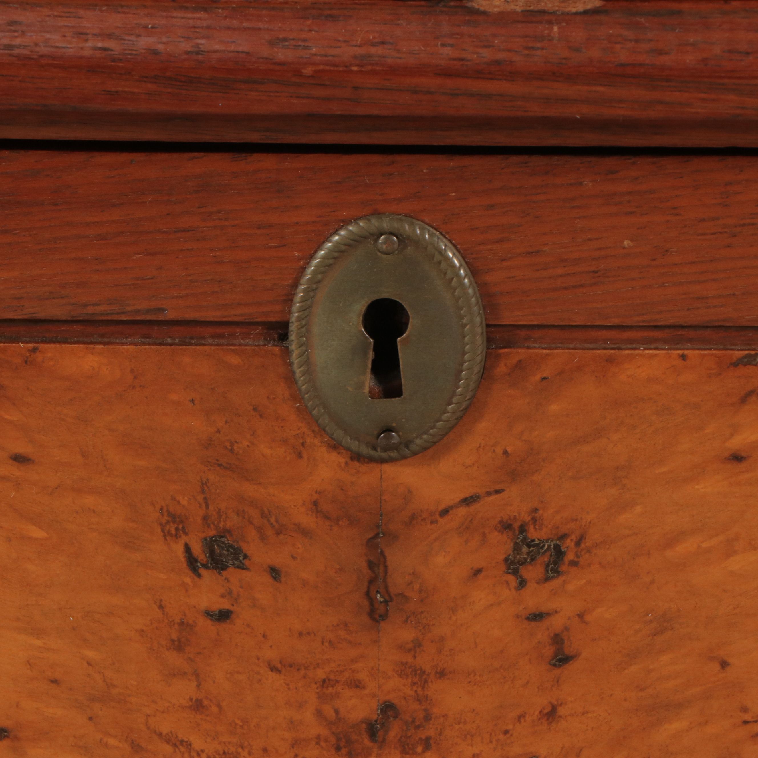 Victorian Eastlake Marble Top Mahogany and Burl Wood Dresser