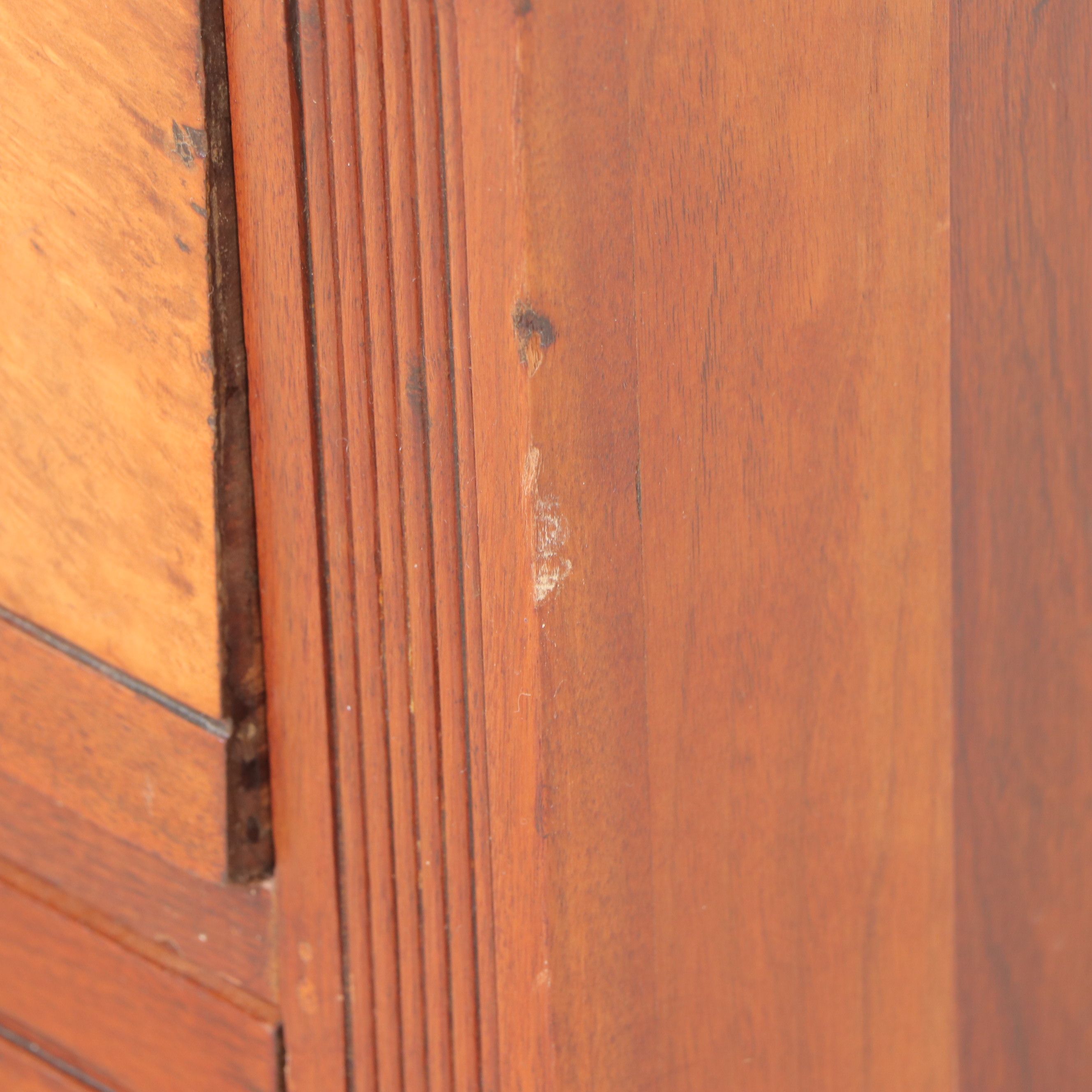 Victorian Eastlake Marble Top Mahogany and Burl Wood Dresser