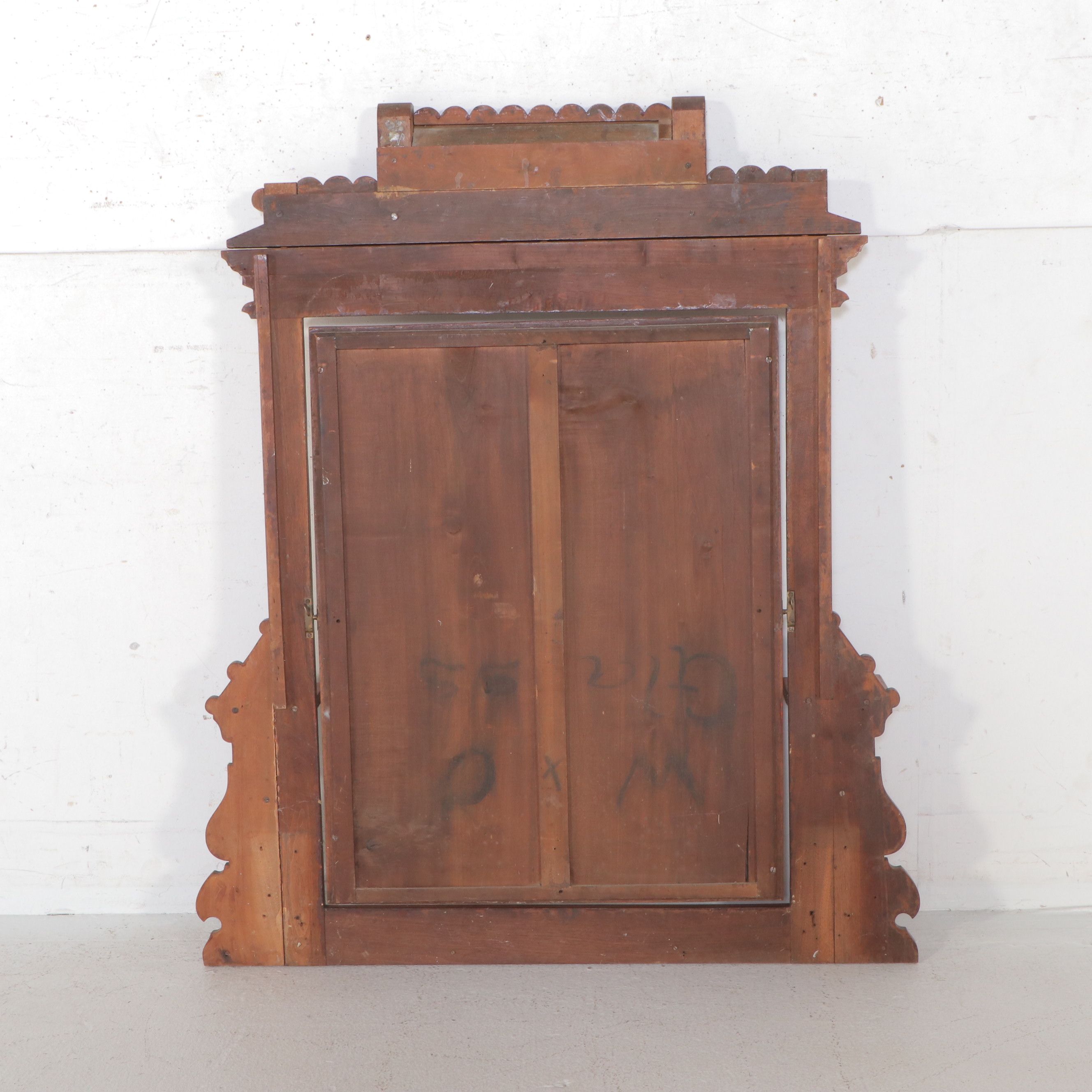 Victorian Eastlake Marble Top Mahogany and Burl Wood Dresser