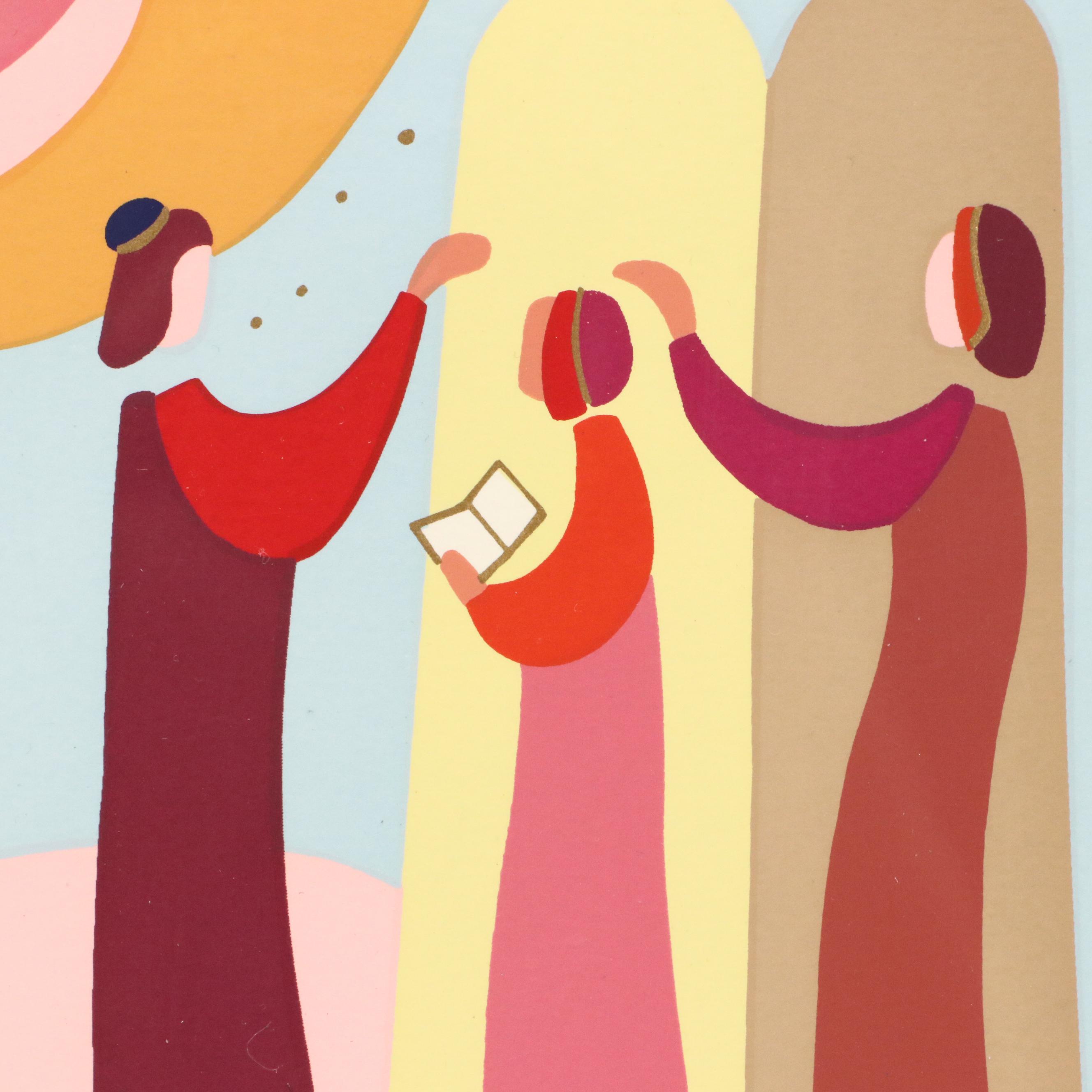 Lydie Egosi Modern Judaic Serigraph