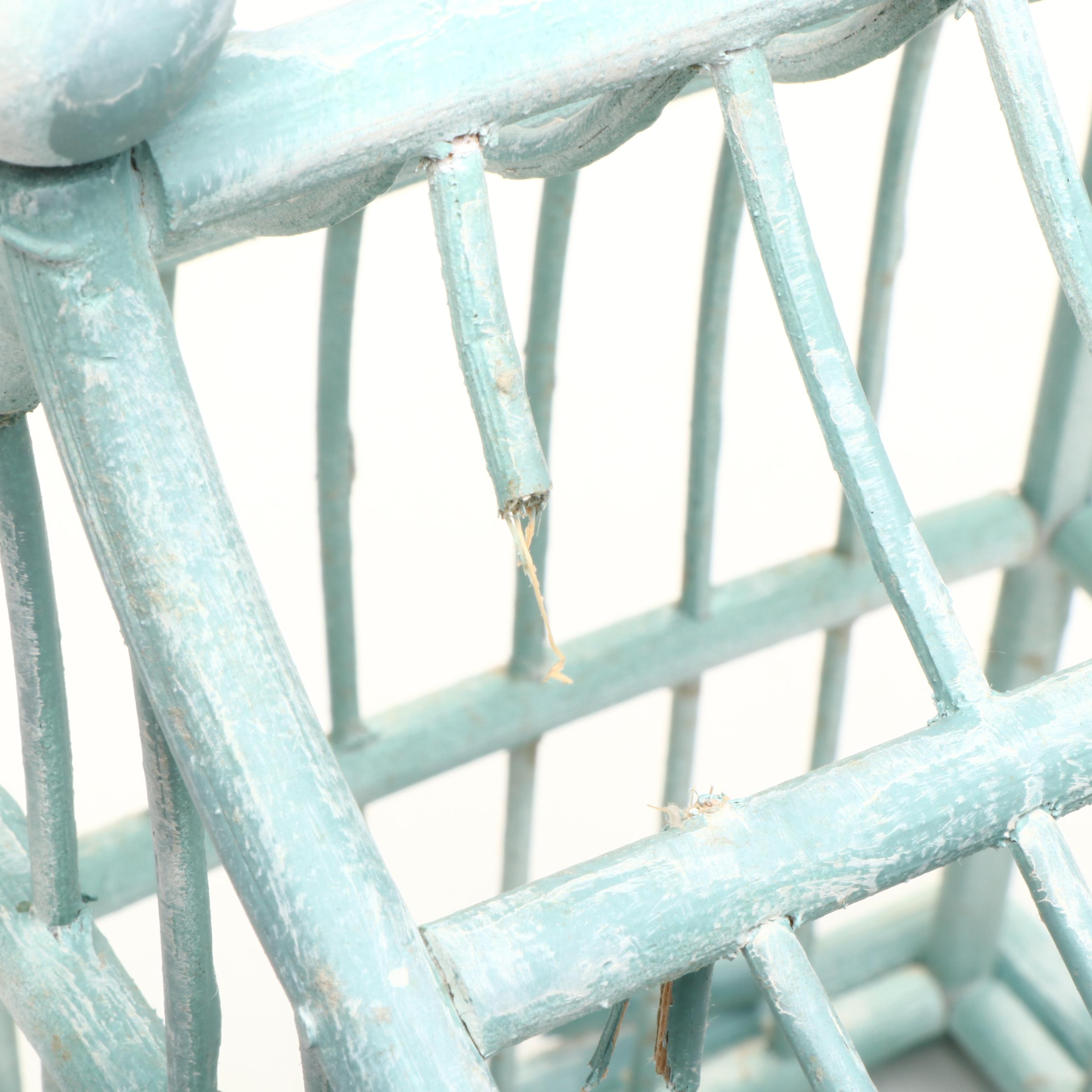 Turquoise Painted Decorative Bird Cages