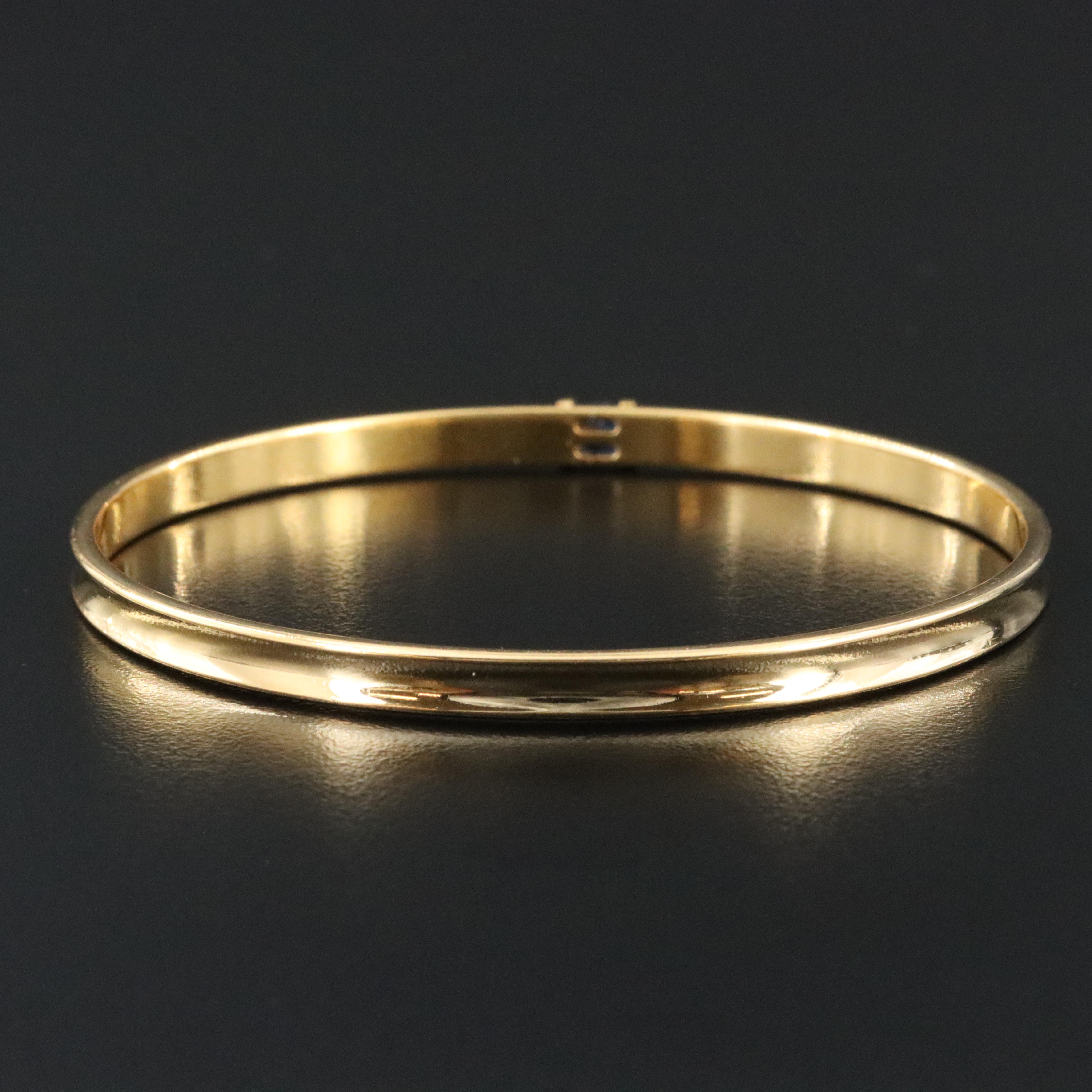 Tiffany & Co. 18K Baguette Sapphire Bangle Bracelet