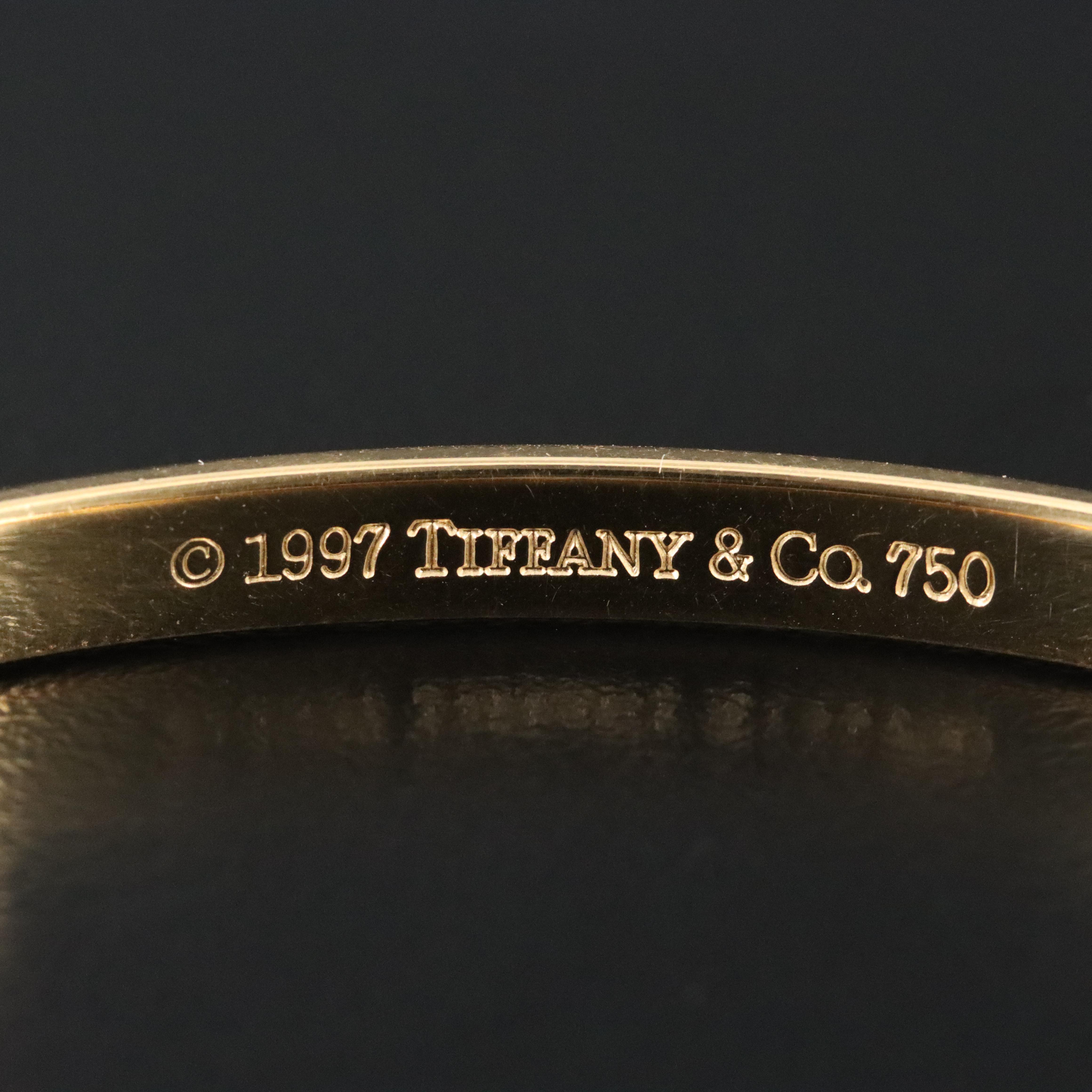 Tiffany & Co. 18K Baguette Sapphire Bangle Bracelet