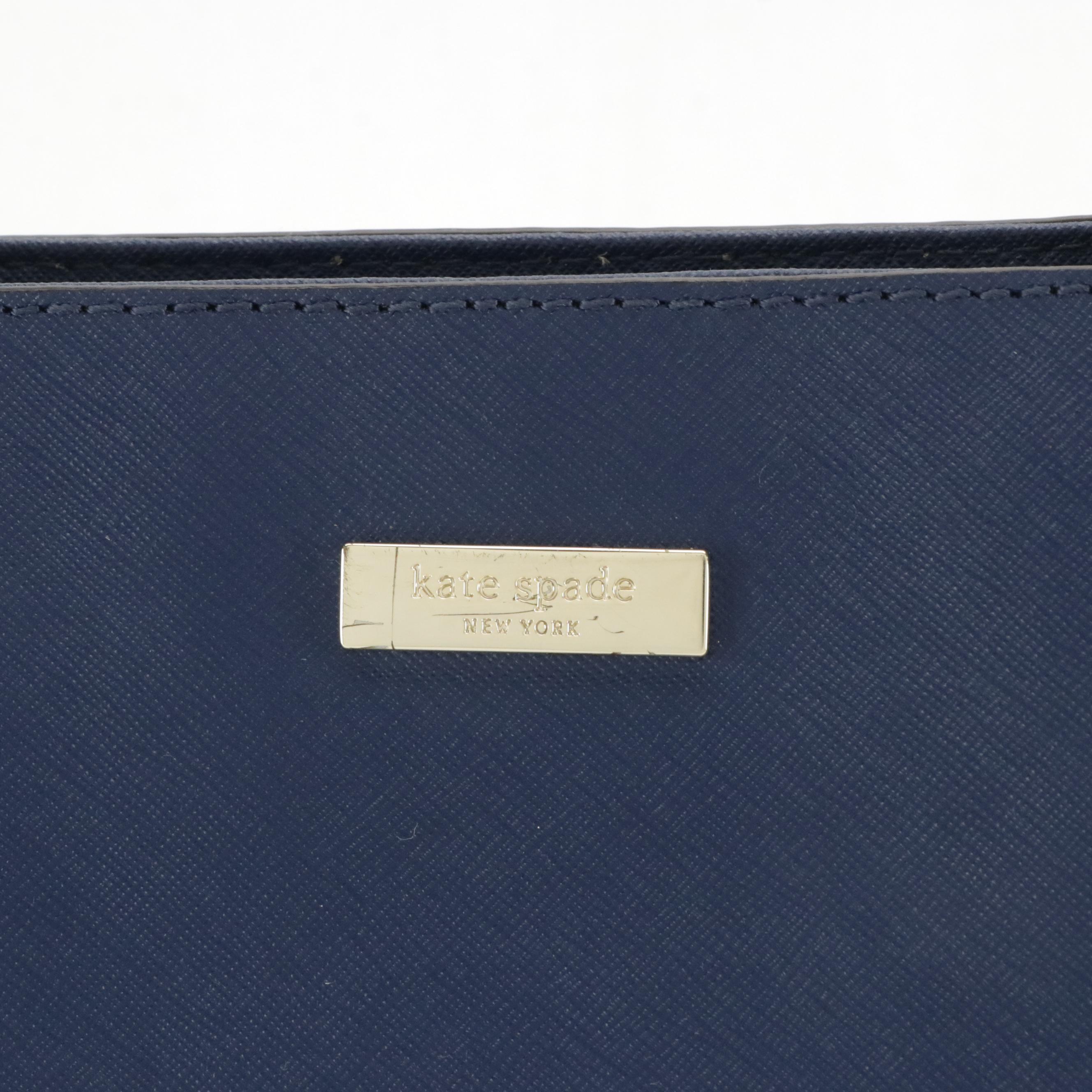 Kate Spade Grain Leather Tote, Saffiano Leather Tote and Zip-Around Wallet