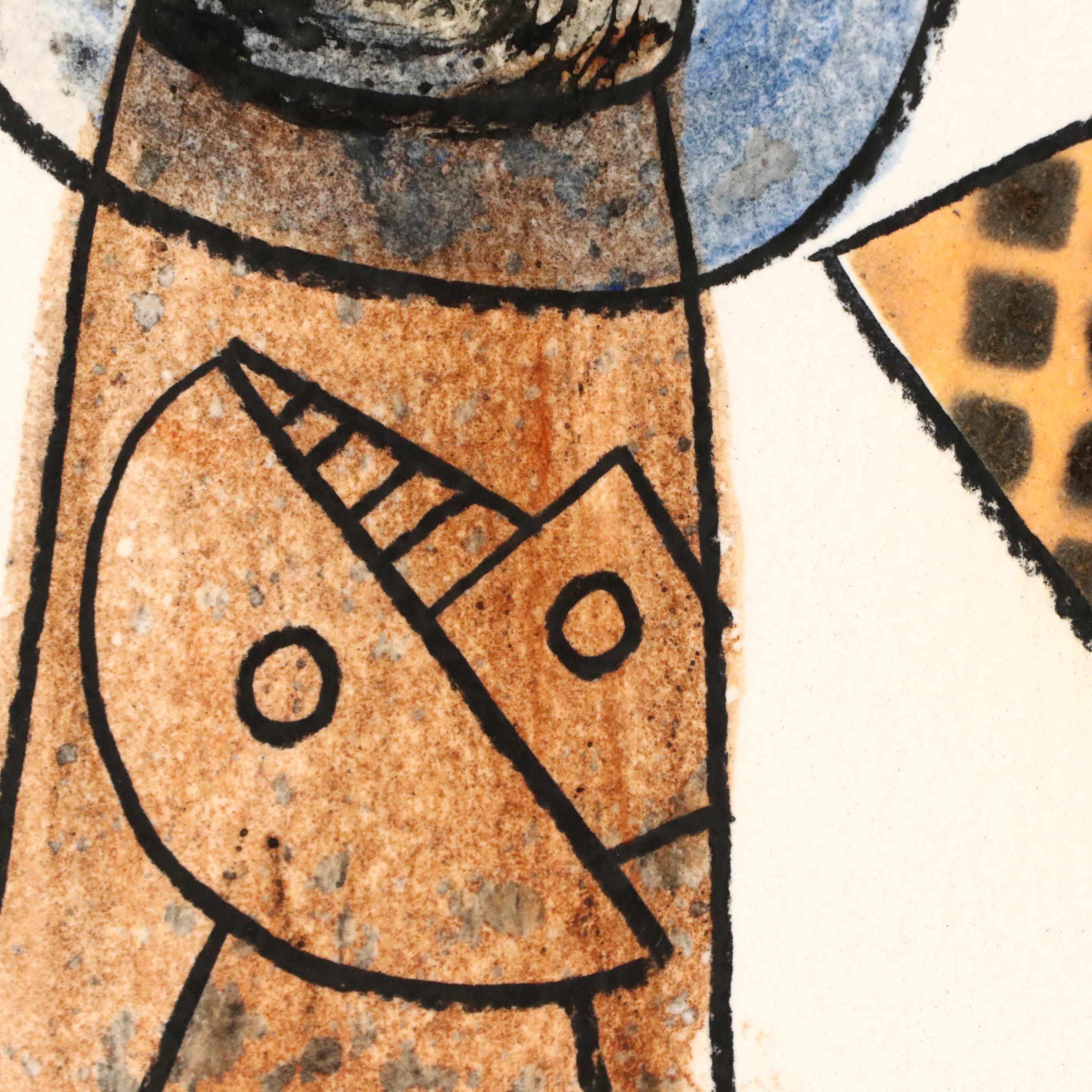 Michel Blázquez Surrealist Mixed Media Painting "Untitled," 2025