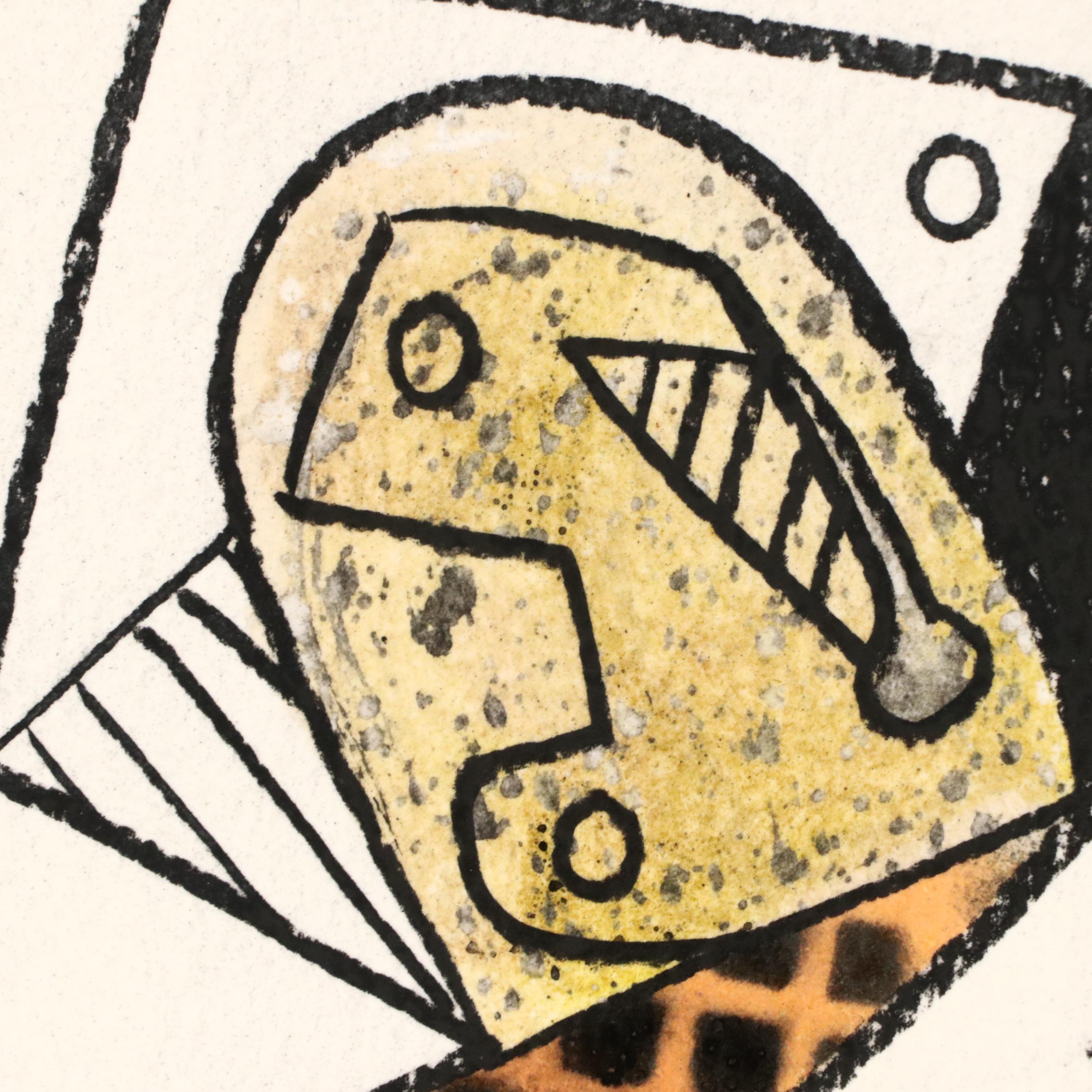 Michel Blázquez Surrealist Mixed Media Painting "Untitled," 2025