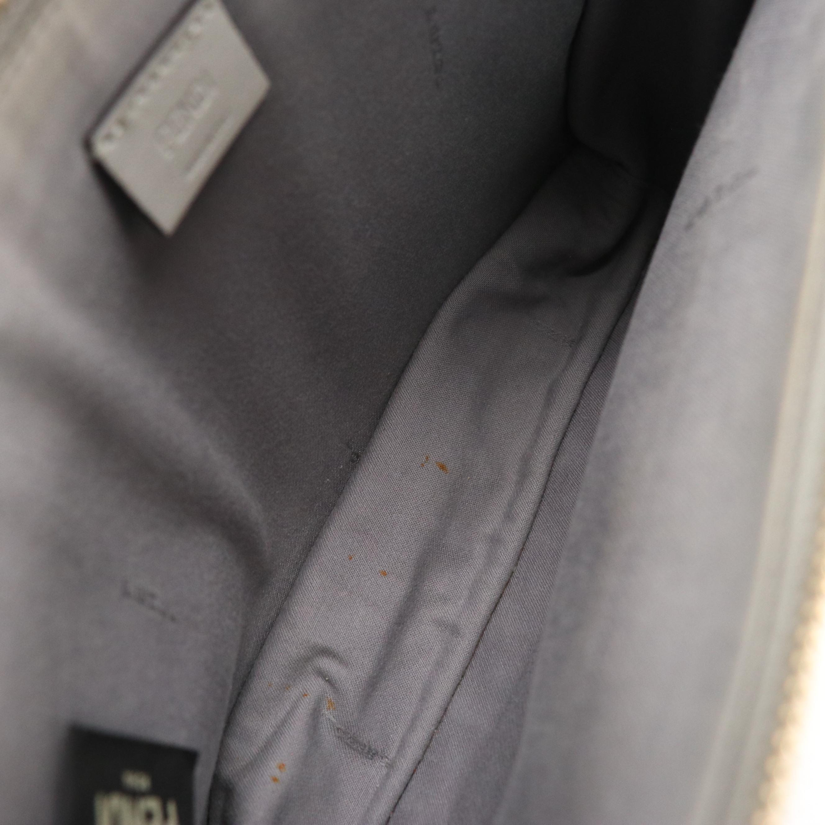 Fendi Front Pocket Crossbody in Multicolor Studded Gray Vitello Dolce Leather