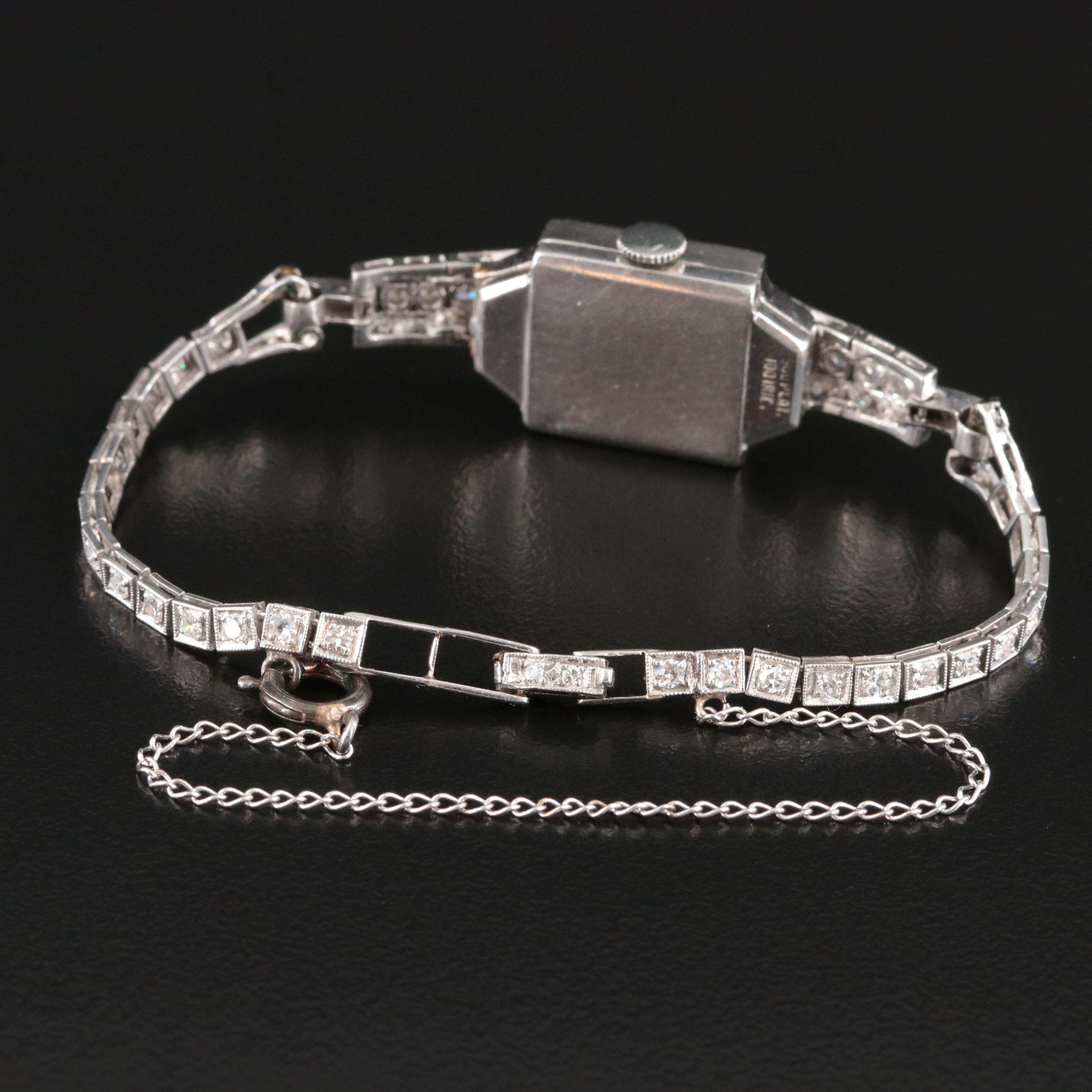 Vintage Hamilton Platinum 1.59ctw. Diamond Watch