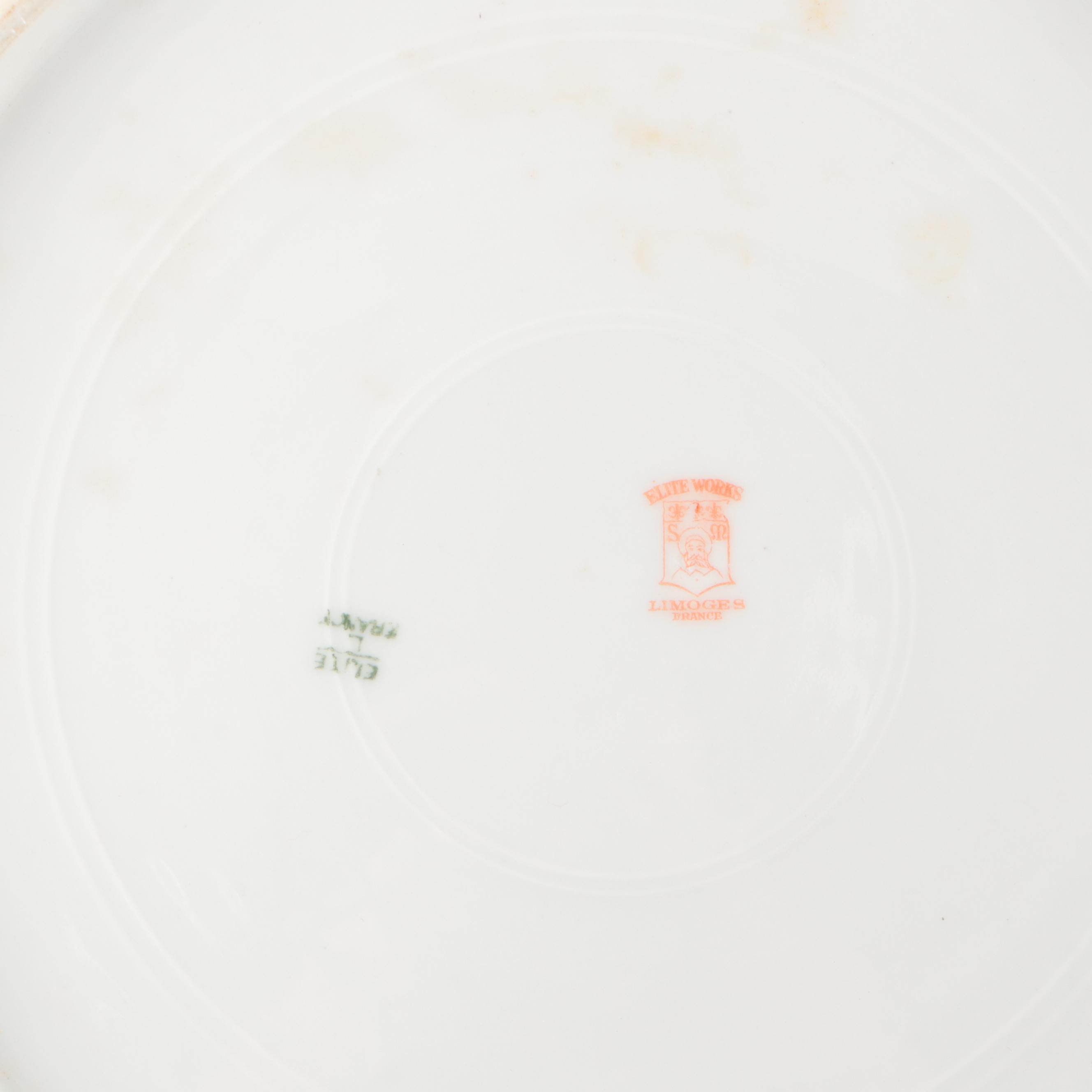 Johnson Bros. "Peach Royal" Porcelain Gravy Boat with Other Floral Tableware