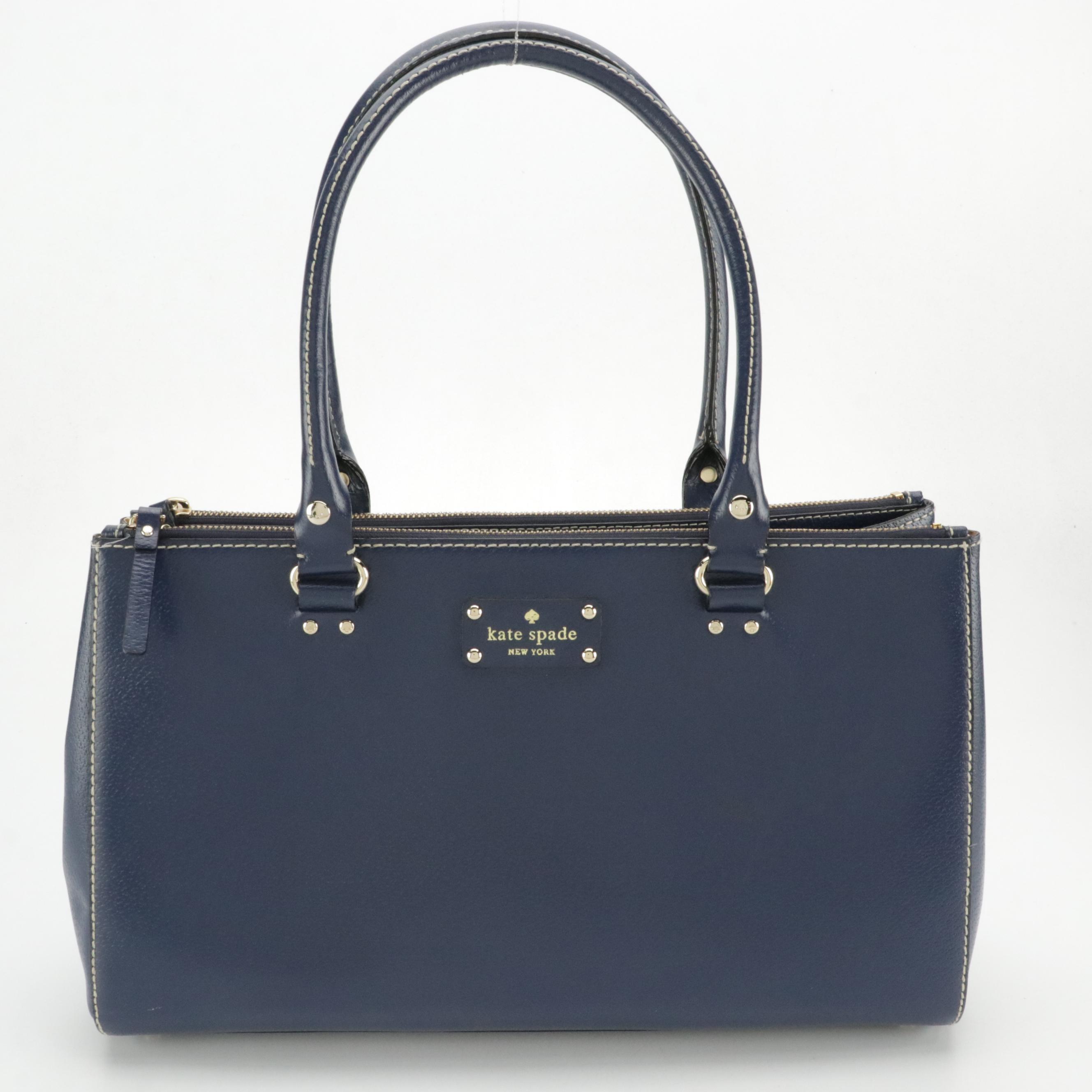 Cole Haan Brown Leather Shoulder Satchel, Kate Spade Cinghiale Leather Zip Tote