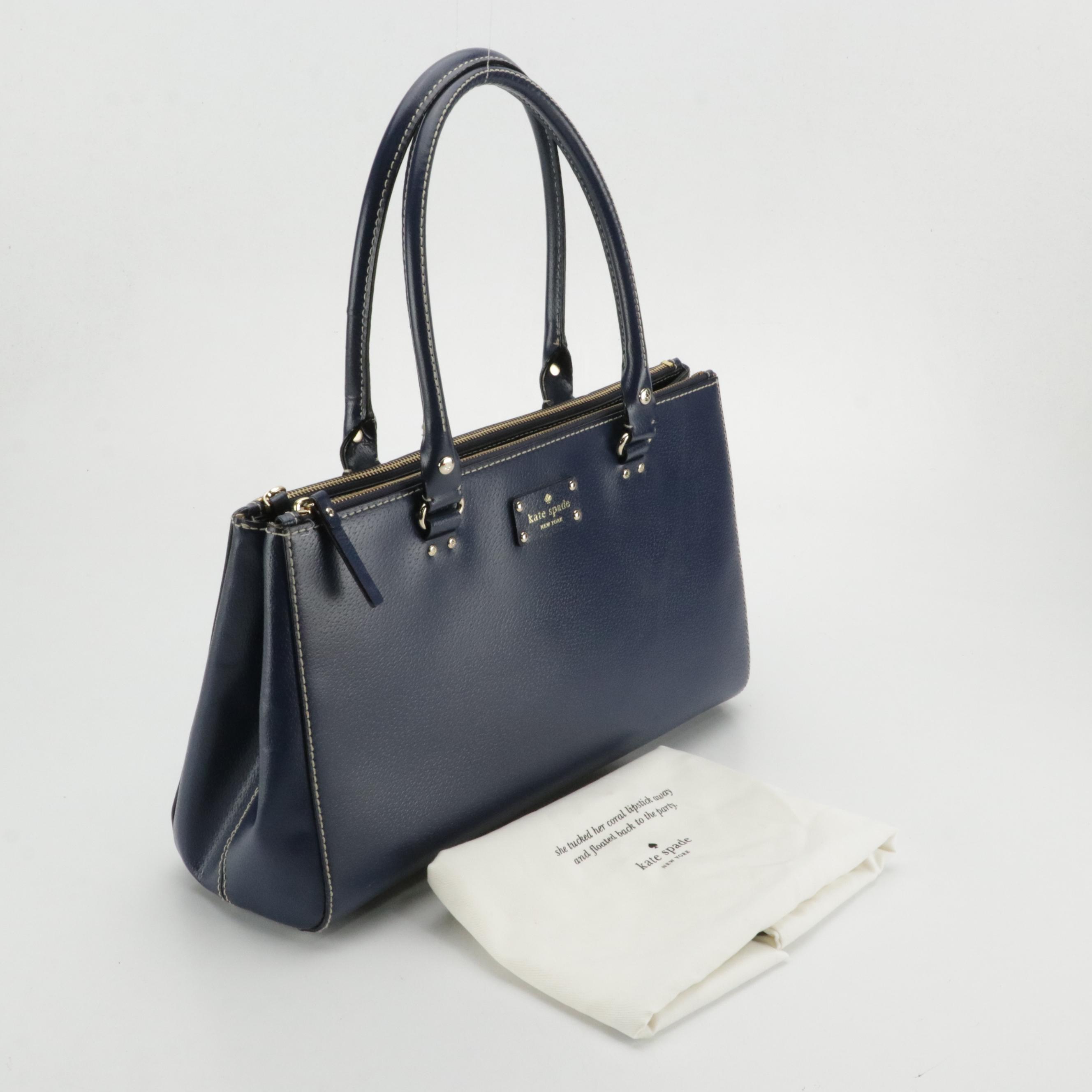 Cole Haan Brown Leather Shoulder Satchel, Kate Spade Cinghiale Leather Zip Tote