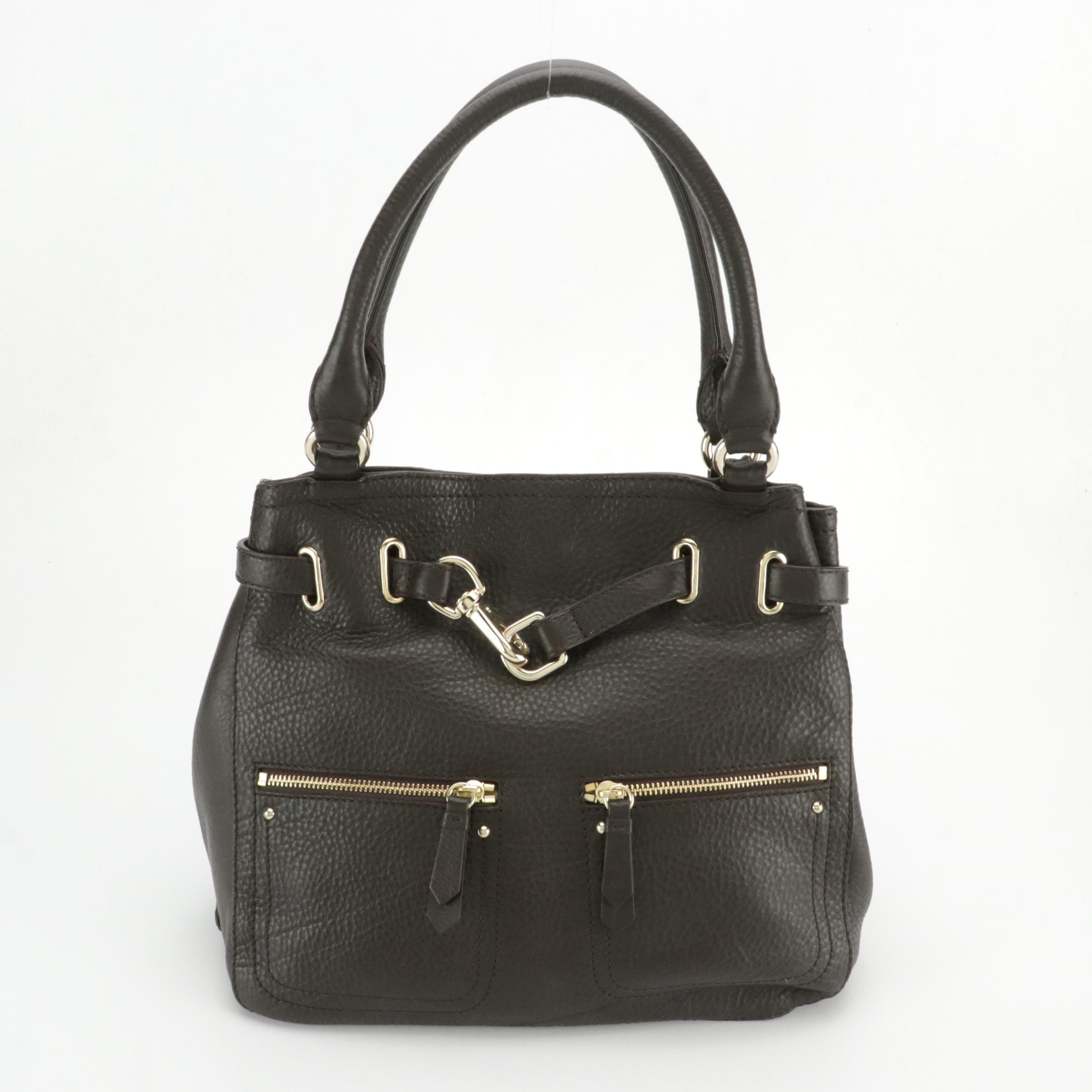 Cole Haan Brown Leather Shoulder Satchel, Kate Spade Cinghiale Leather Zip Tote