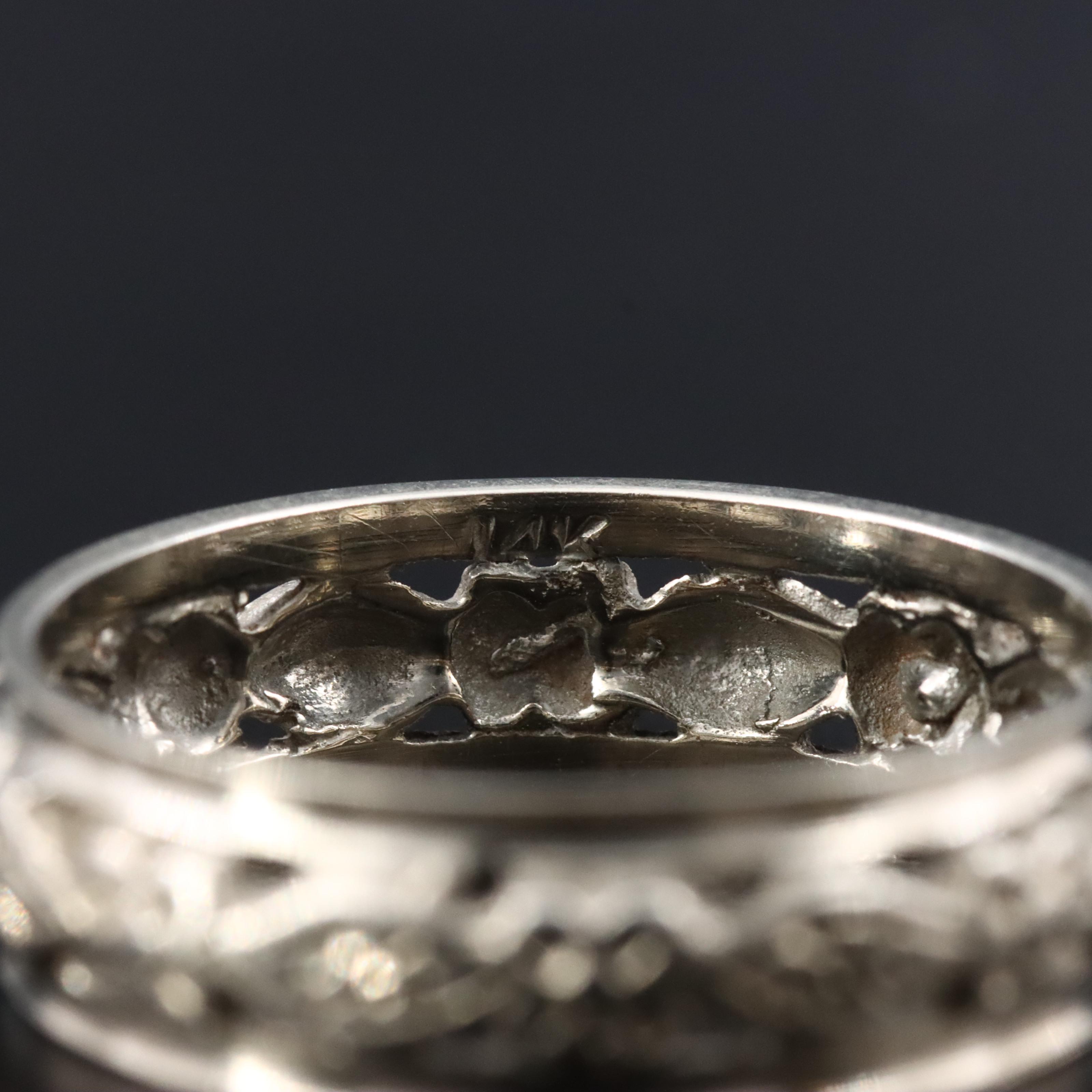 Vintage 14K Floral Band