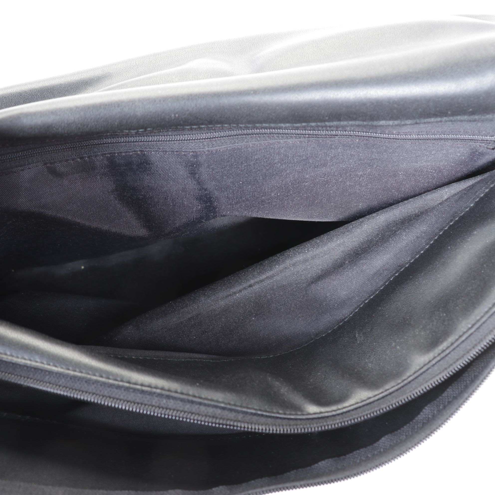 Brown Leather Handbag with Black Leather Cross-Body Messenger Bag