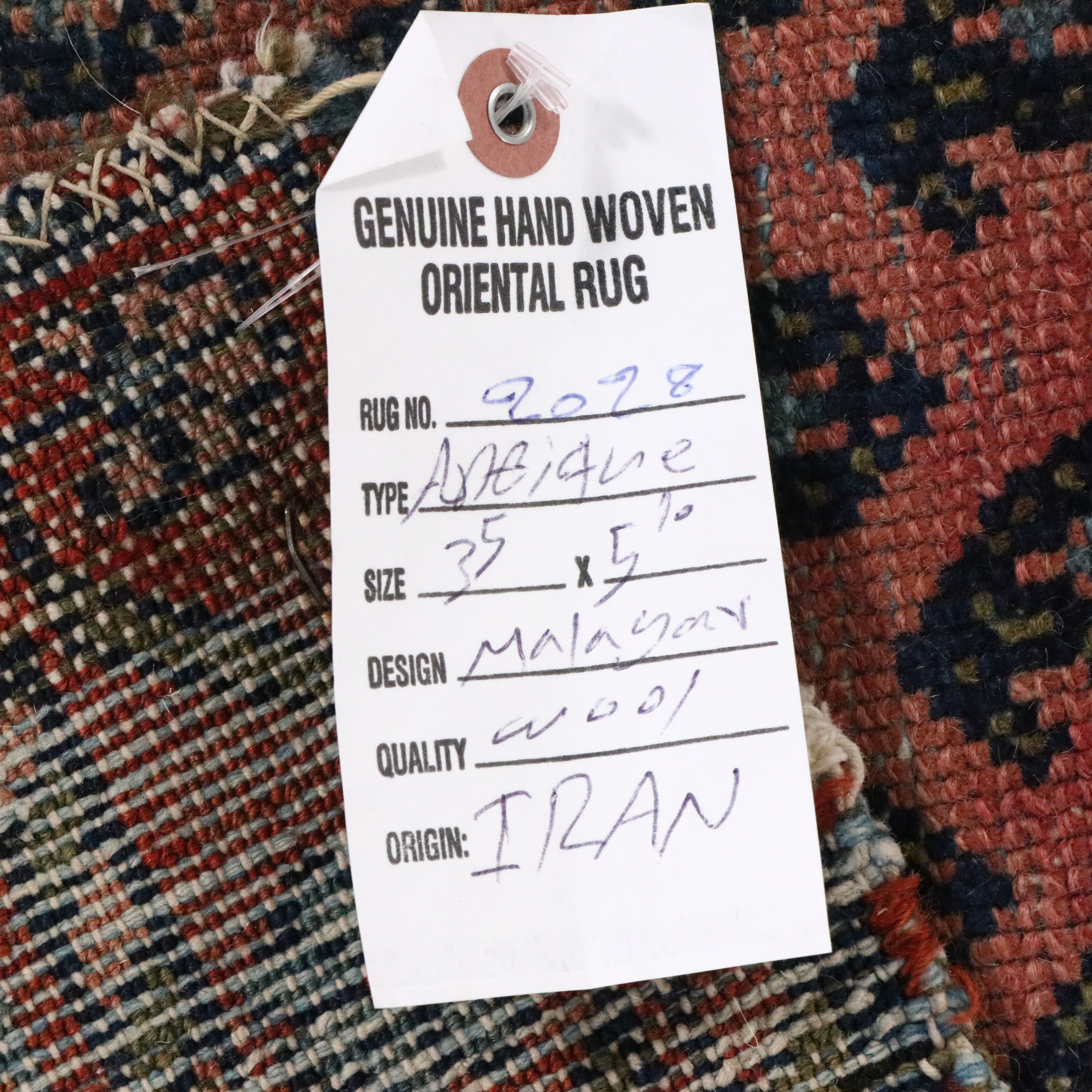 3'7 x 5'11 Hand-Knotted Persian Malayer Area Rug