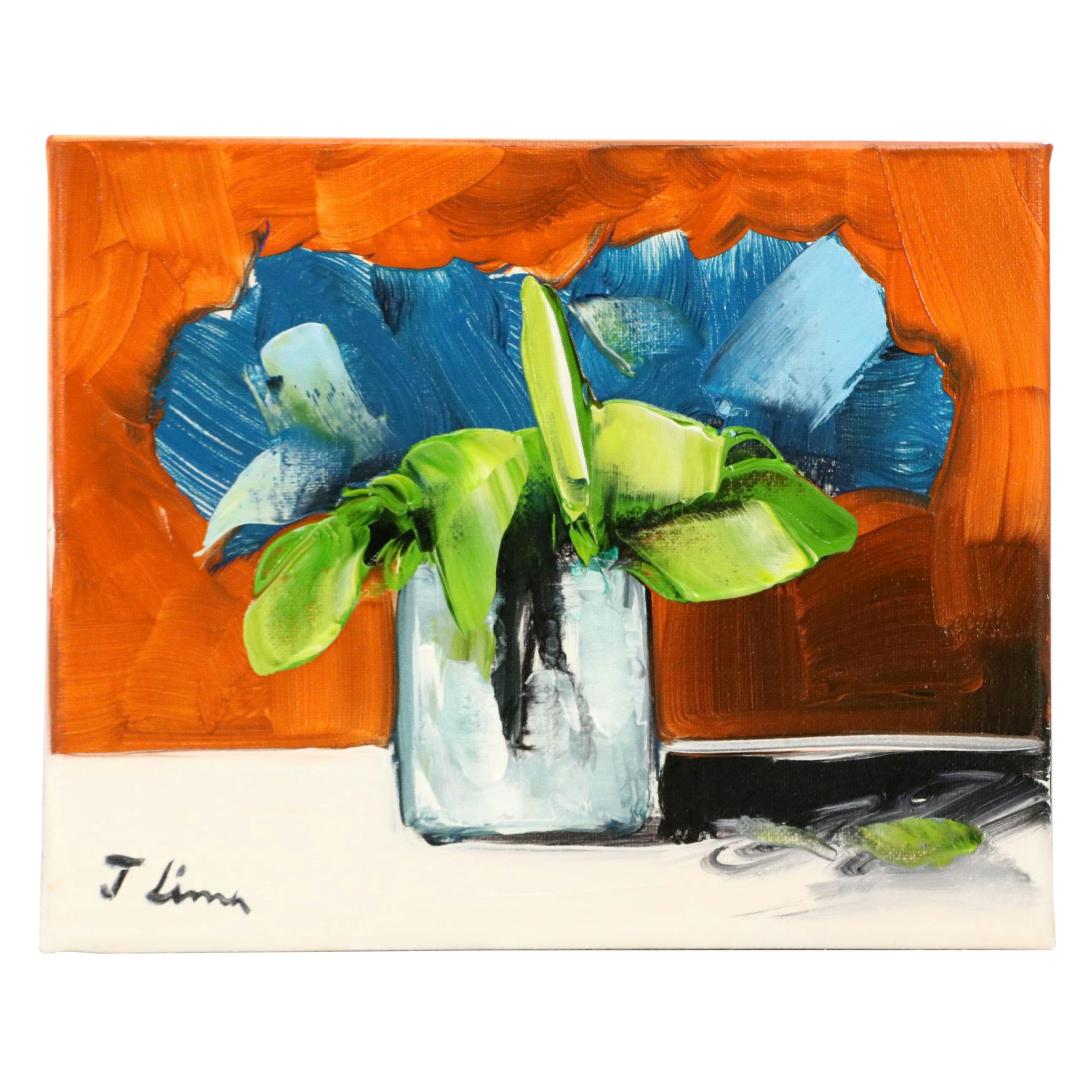 José M. Lima Floral Still Life Oil Painting, 2025