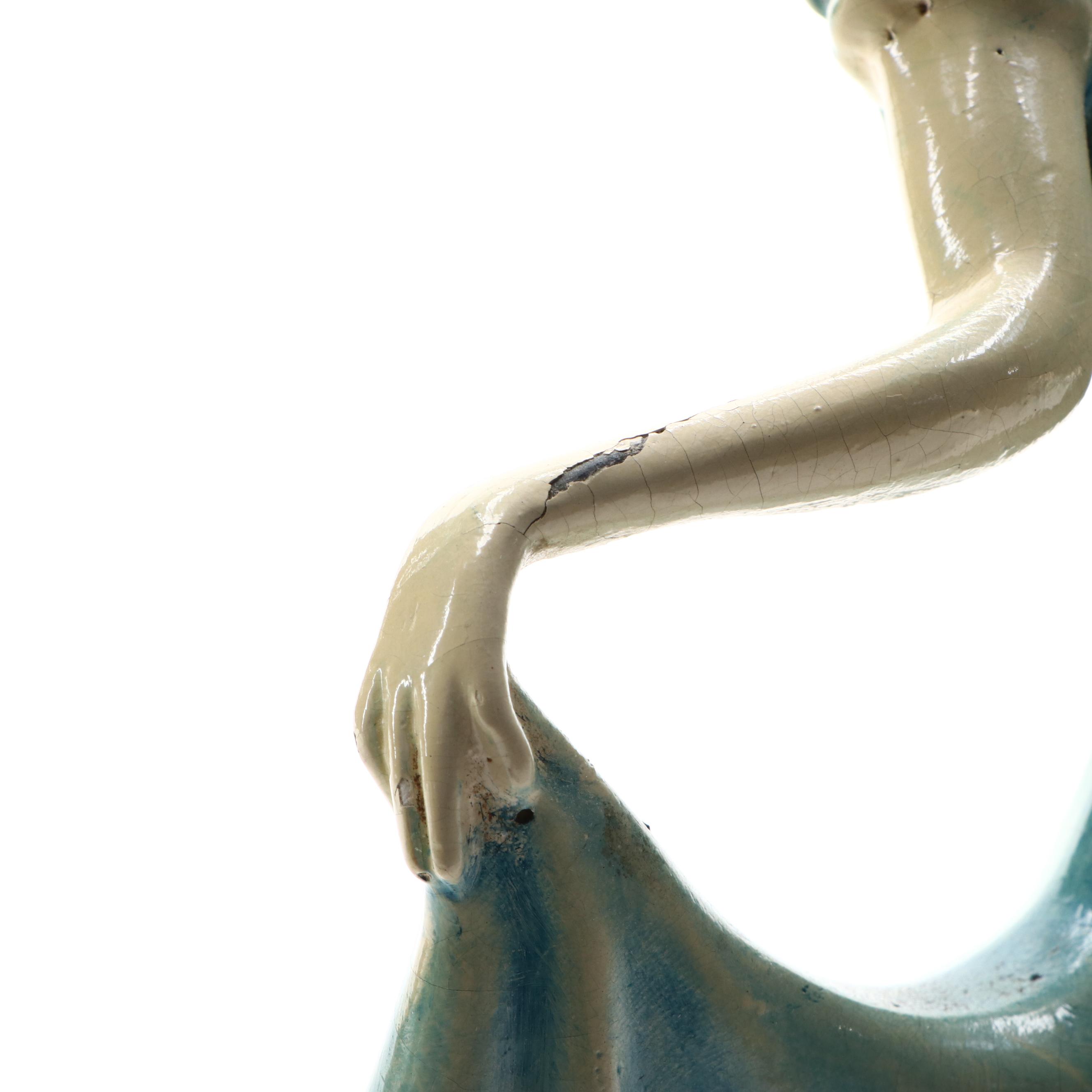 New Art Wares Chalkware Figurine After Stephan Dakon, Mid-20th Century