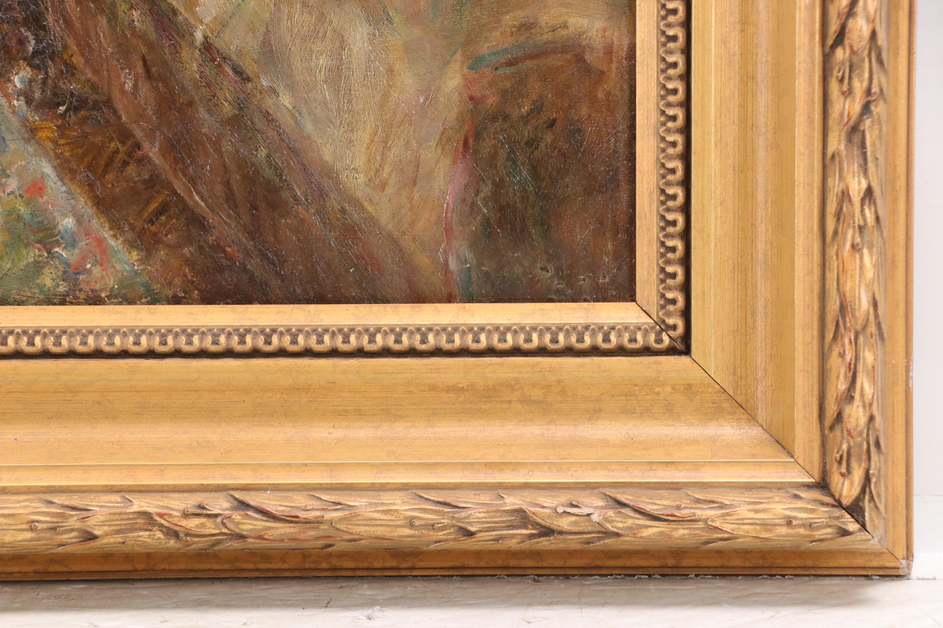 Grethe Faber Oil Painting of Interior Scene with Woman on the Piano, 1935