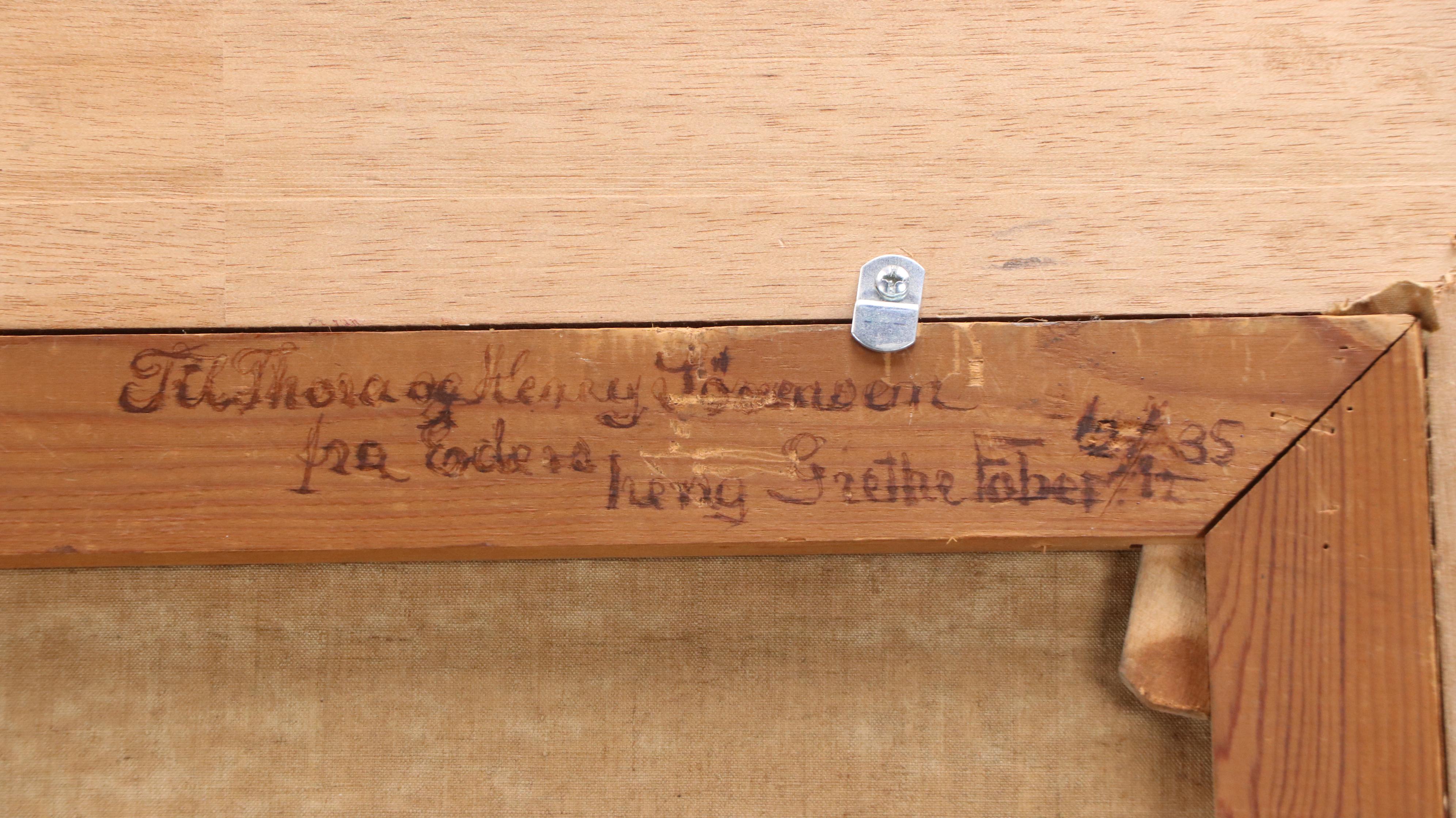 Grethe Faber Oil Painting of Interior Scene with Woman on the Piano, 1935