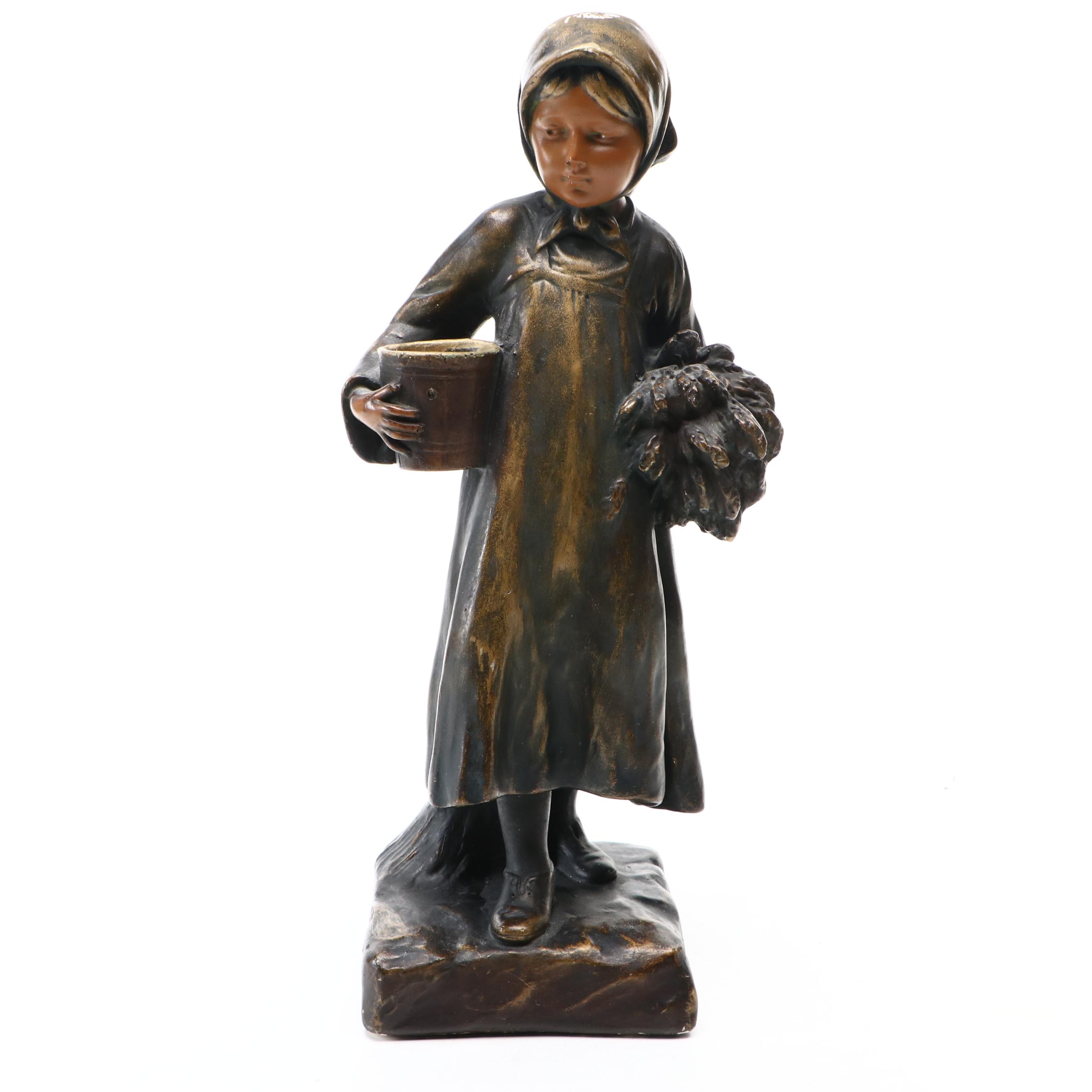 Bronze Finish Children Figurines