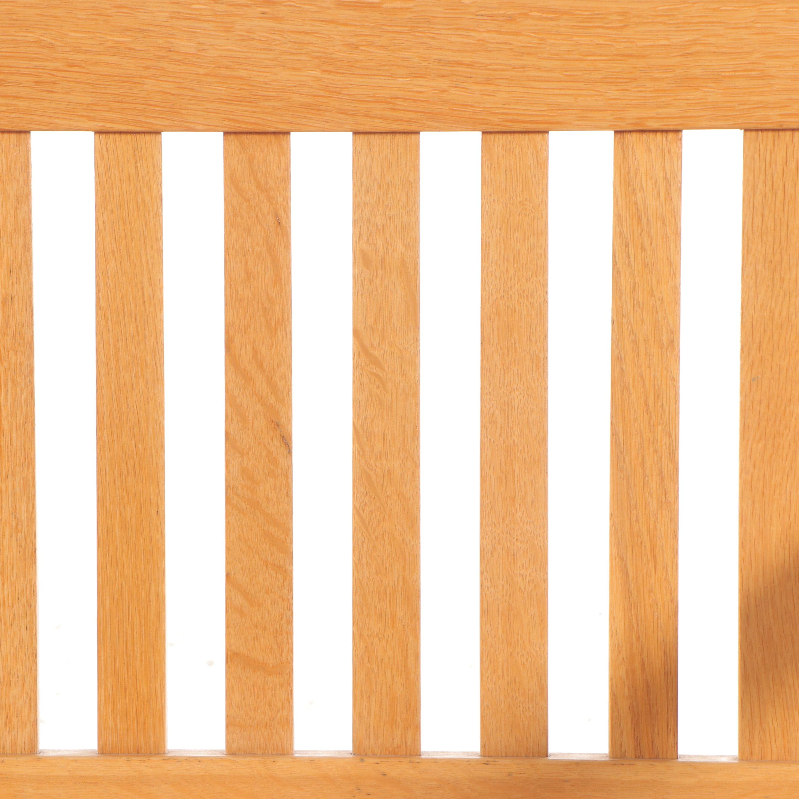 W. H. Gunlocke Chair Co. Arts & Crafts Style Oak Lawyer's Bench