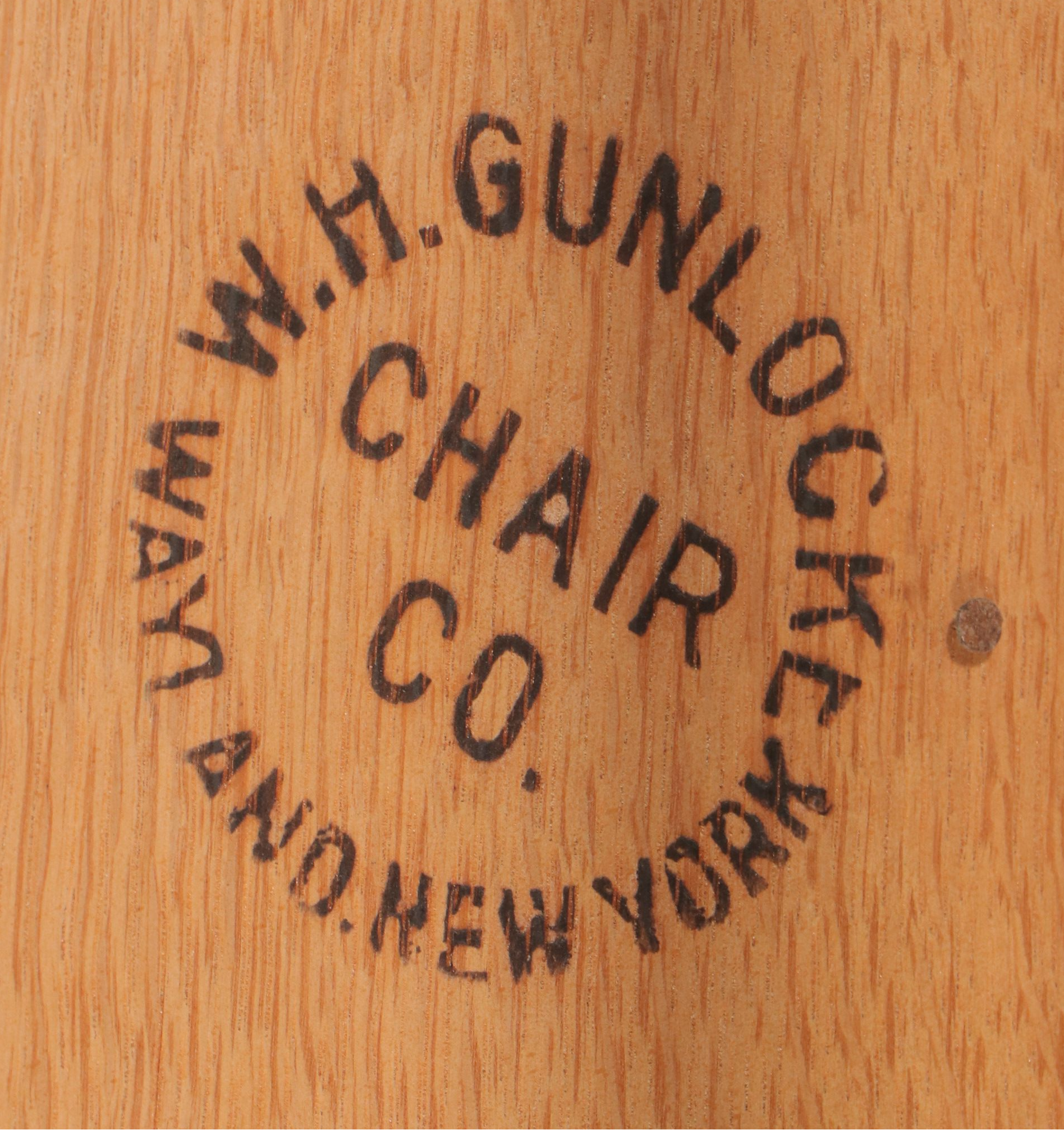 W. H. Gunlocke Chair Co. Arts & Crafts Style Oak Lawyer's Bench