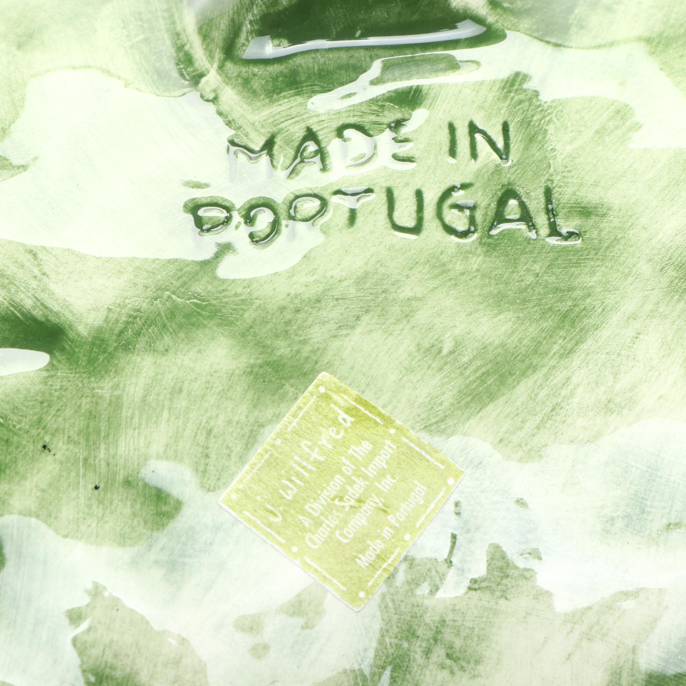 Bordallo Pinheiro "Cabbage Green" Plates with Other Lettuce Leaf Dish