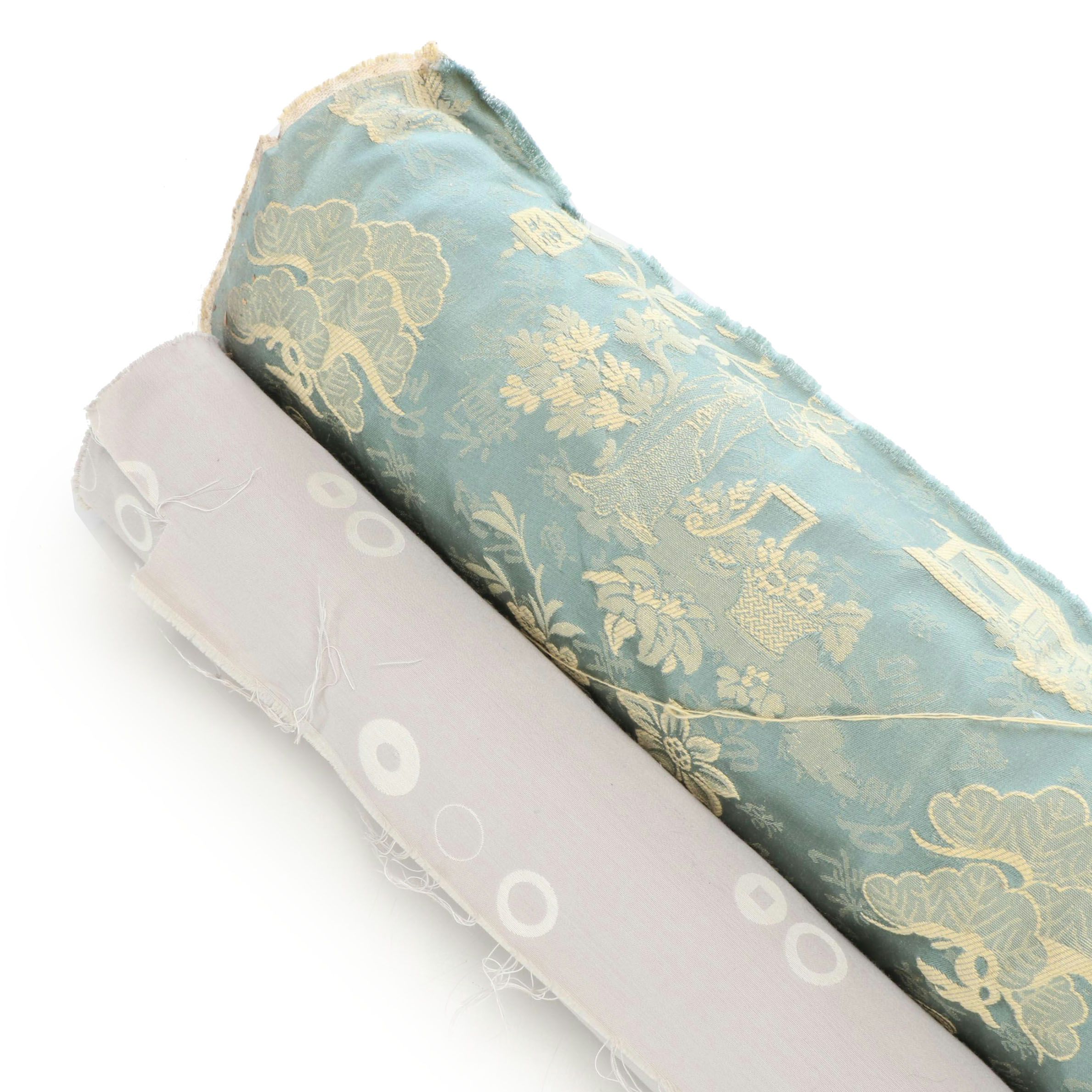 Jacquard Chinoiserie Silk Bolt with Other Polka-Dot Cotton Bolt
