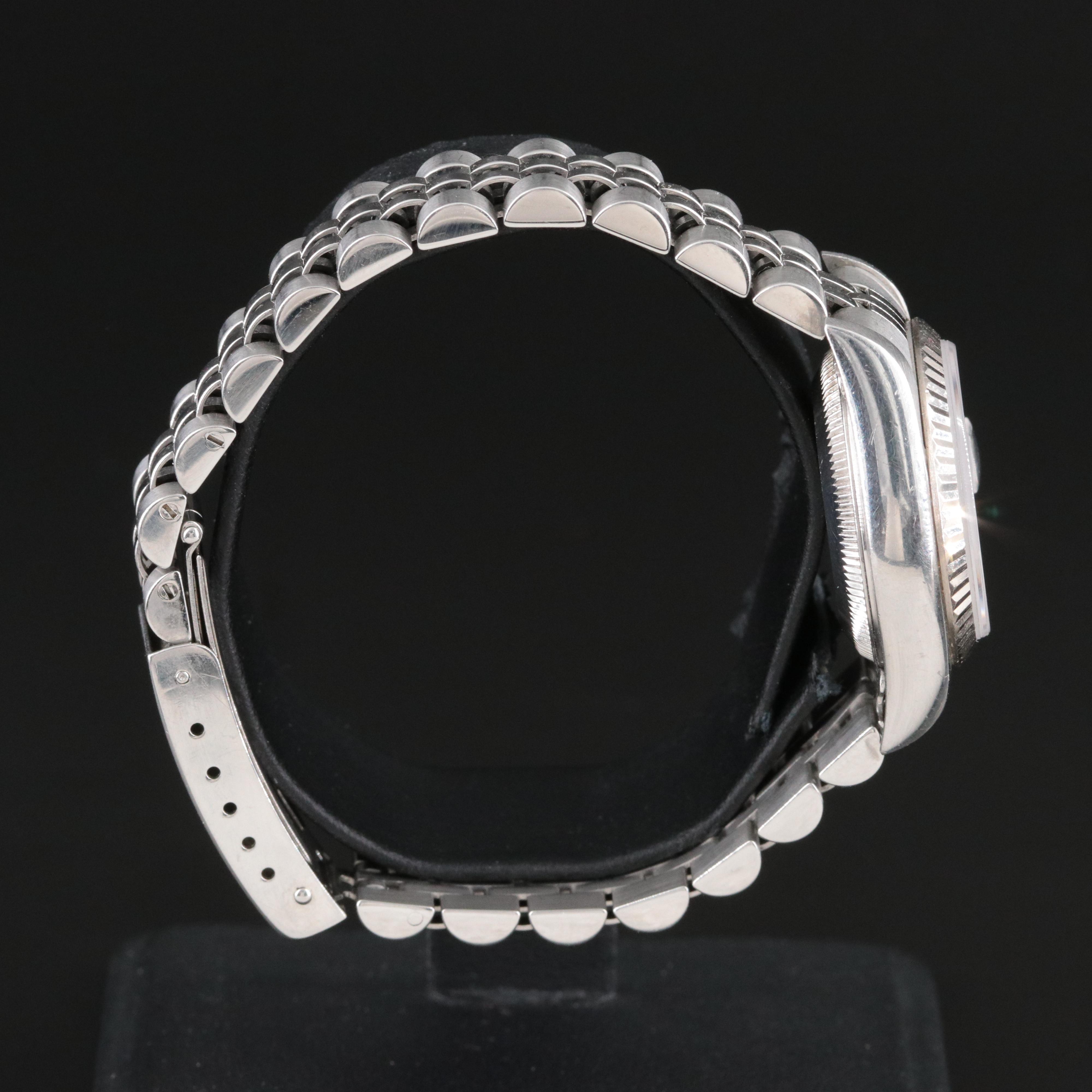 2002 Rolex 18K and Steelinox Blue Dial Datejust Watch