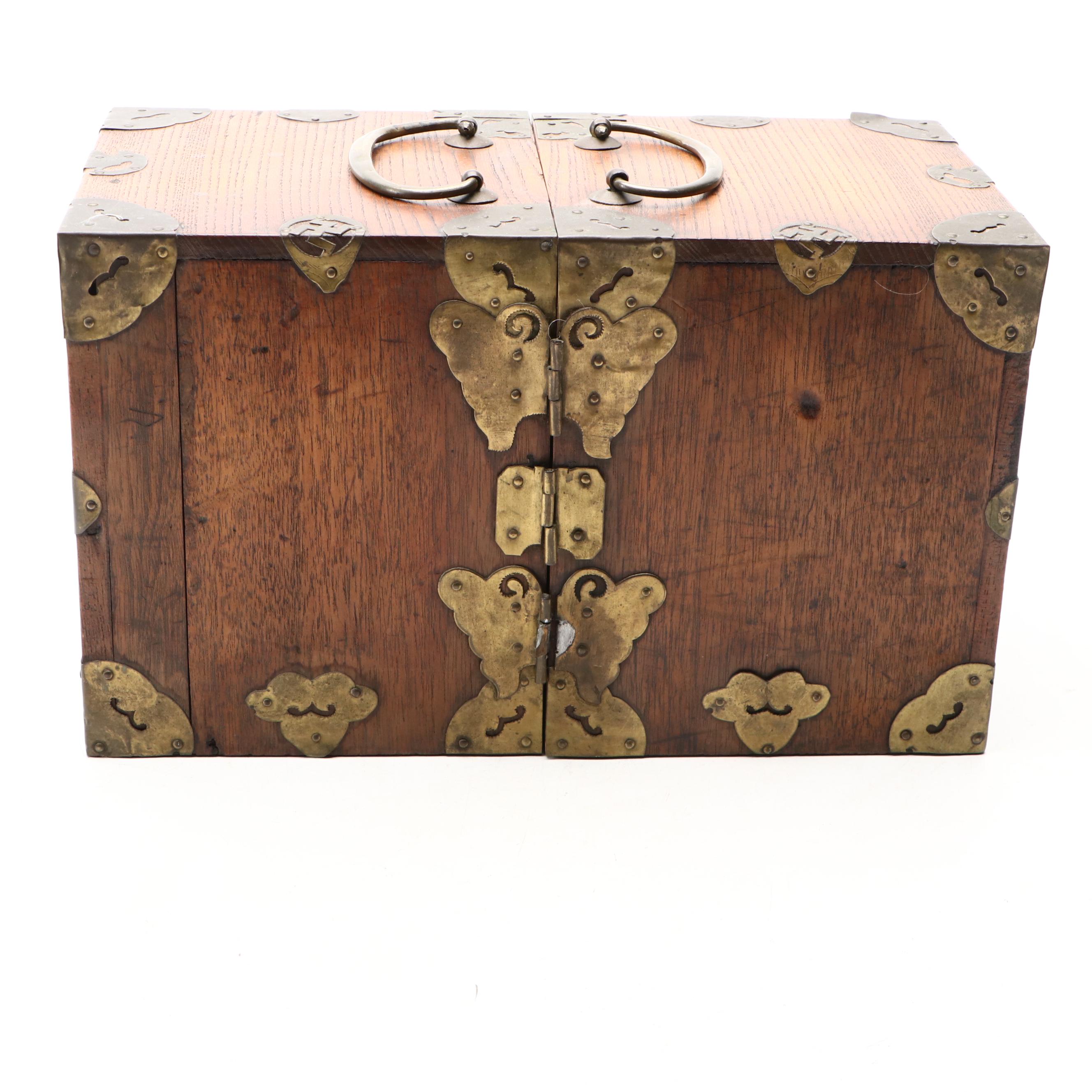 Chinese Brass Mounted Storage Chest