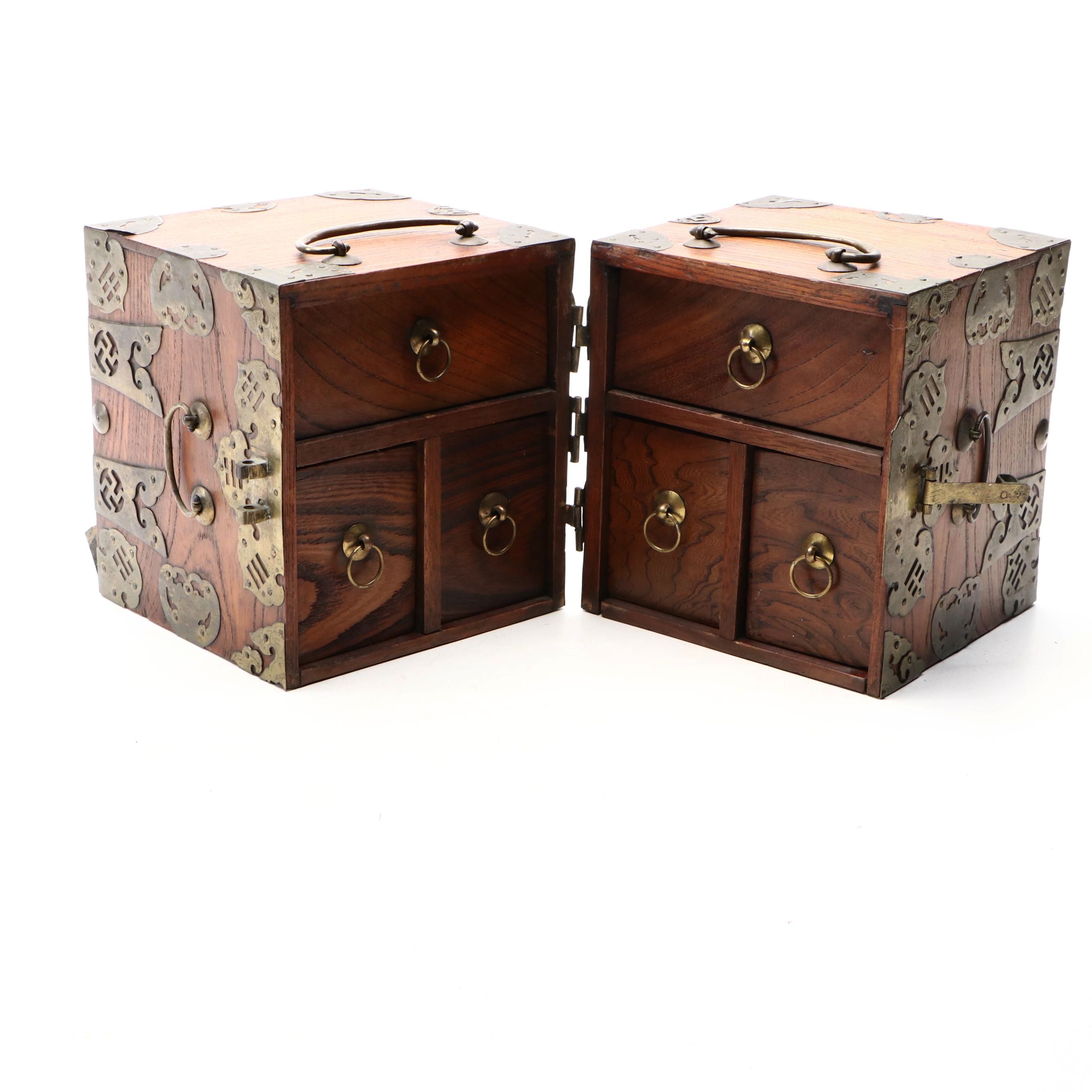 Chinese Brass Mounted Storage Chest