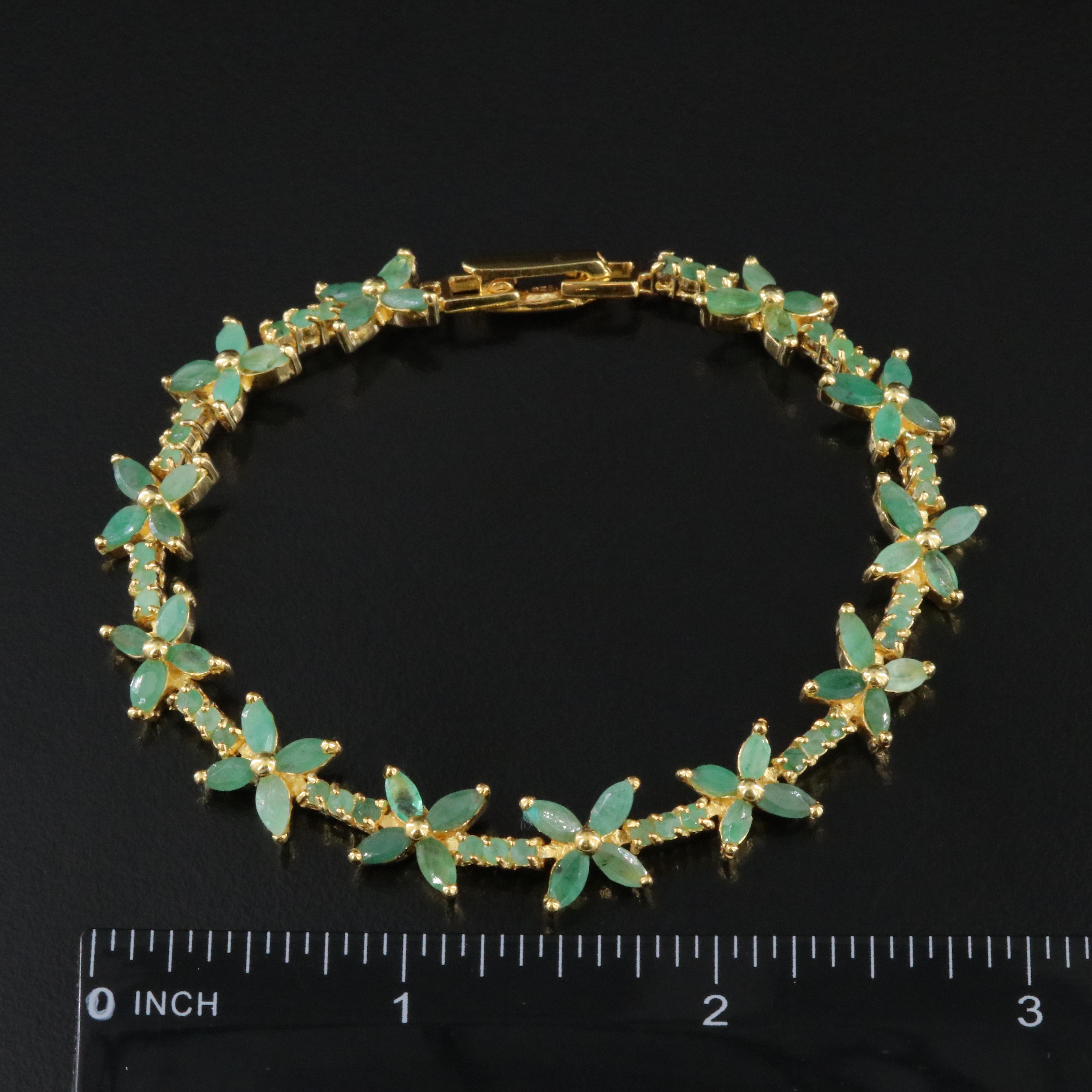 Sterling Emerald Bracelet