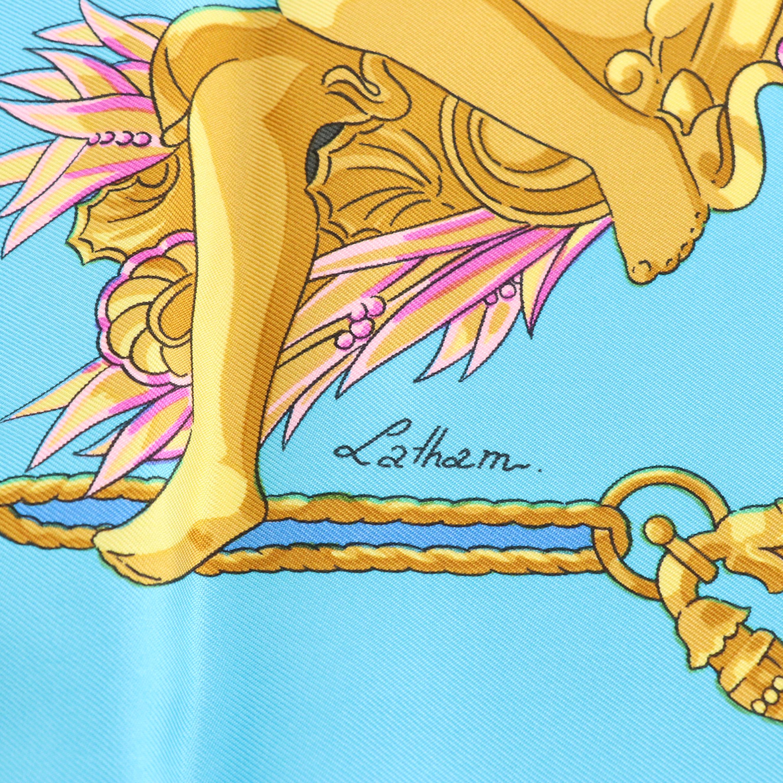 Hermès "Hommage A Charles Garnier" Silk Twill Scarf 90