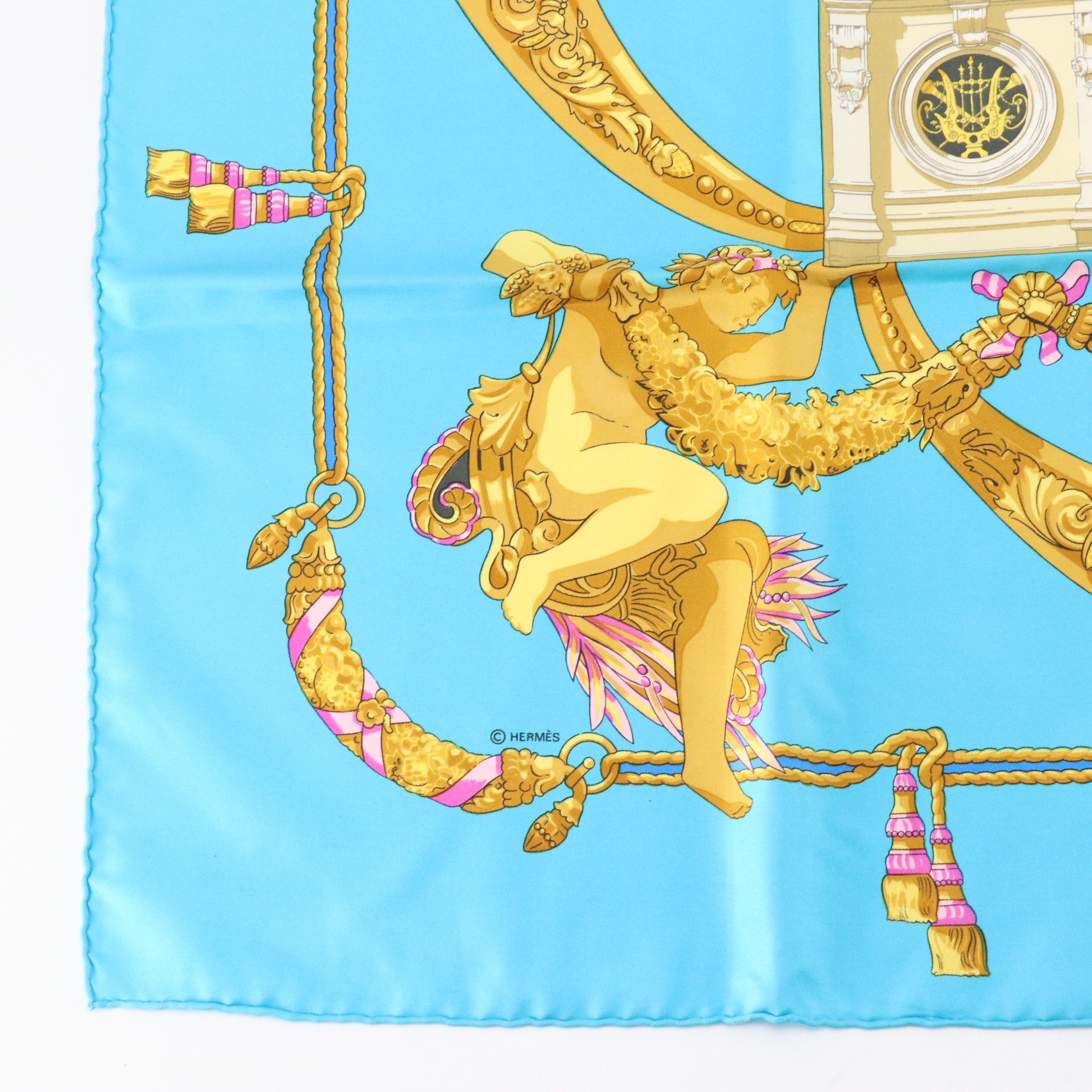 Hermès "Hommage A Charles Garnier" Silk Twill Scarf 90