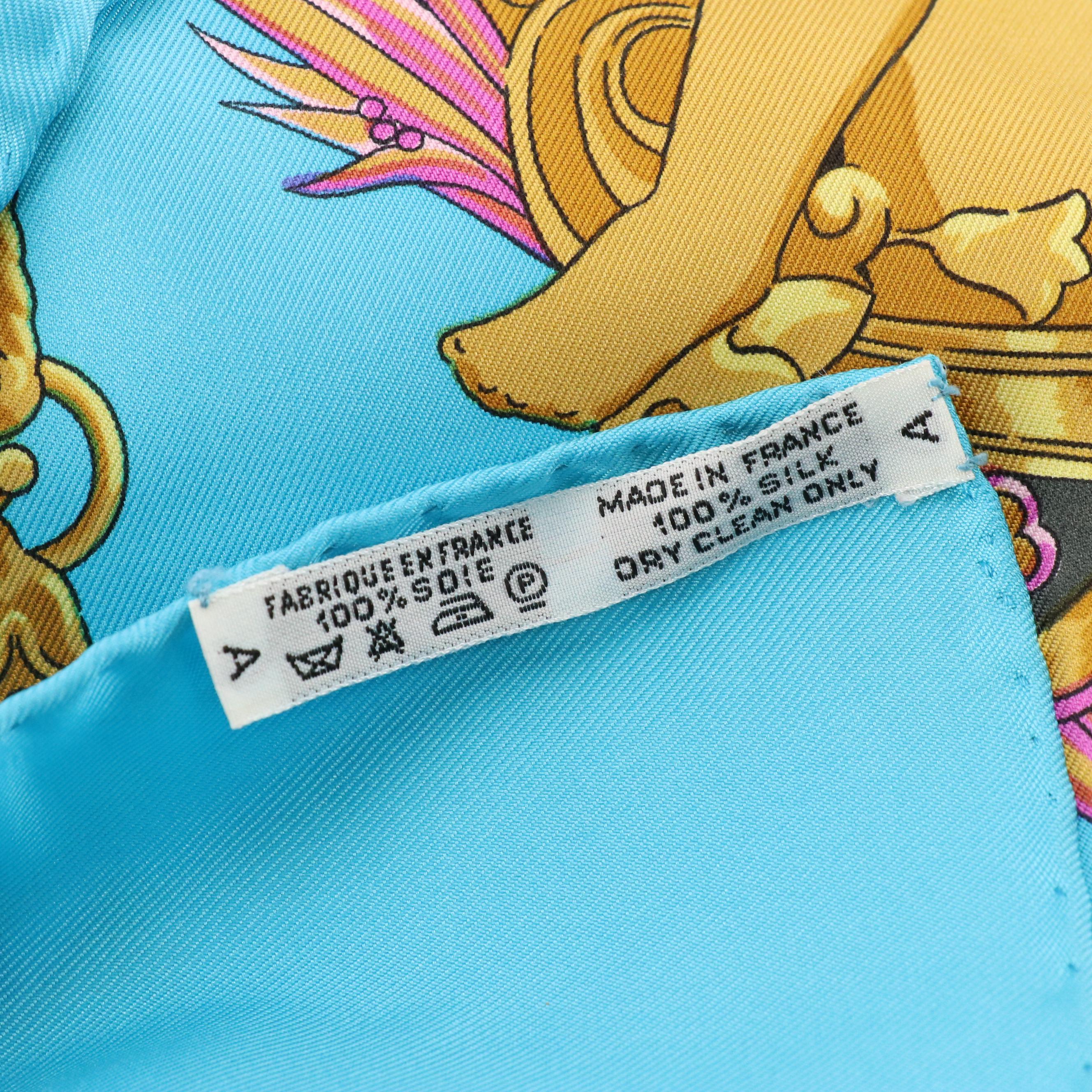 Hermès "Hommage A Charles Garnier" Silk Twill Scarf 90