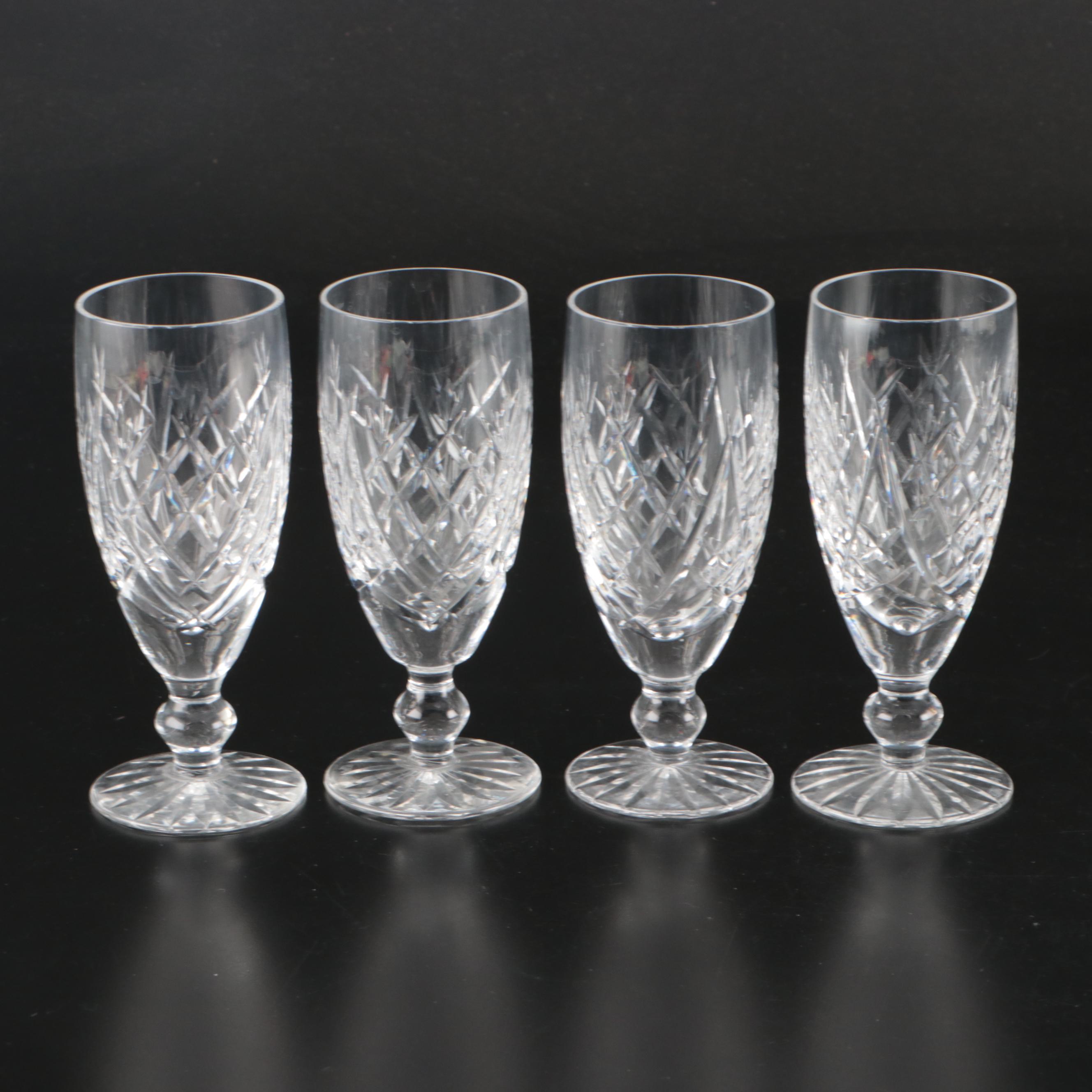 Waterford "Donegal" and "Curraghmore" Crystal Champagne Glasses