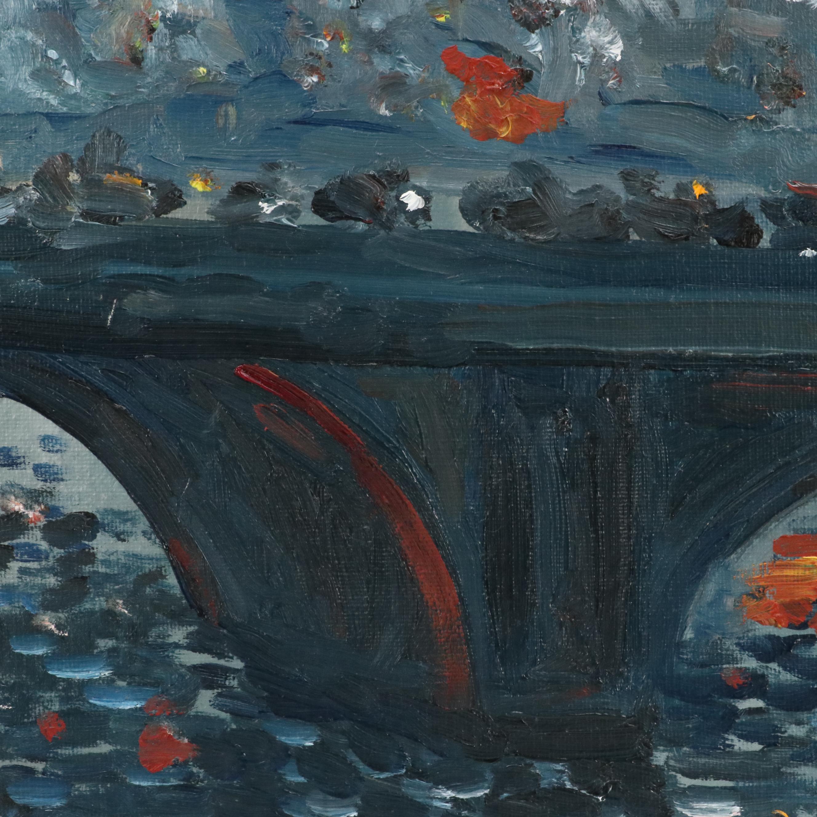 Robert H. Love Oil Painting "Waterloo Bridge, London," 2013