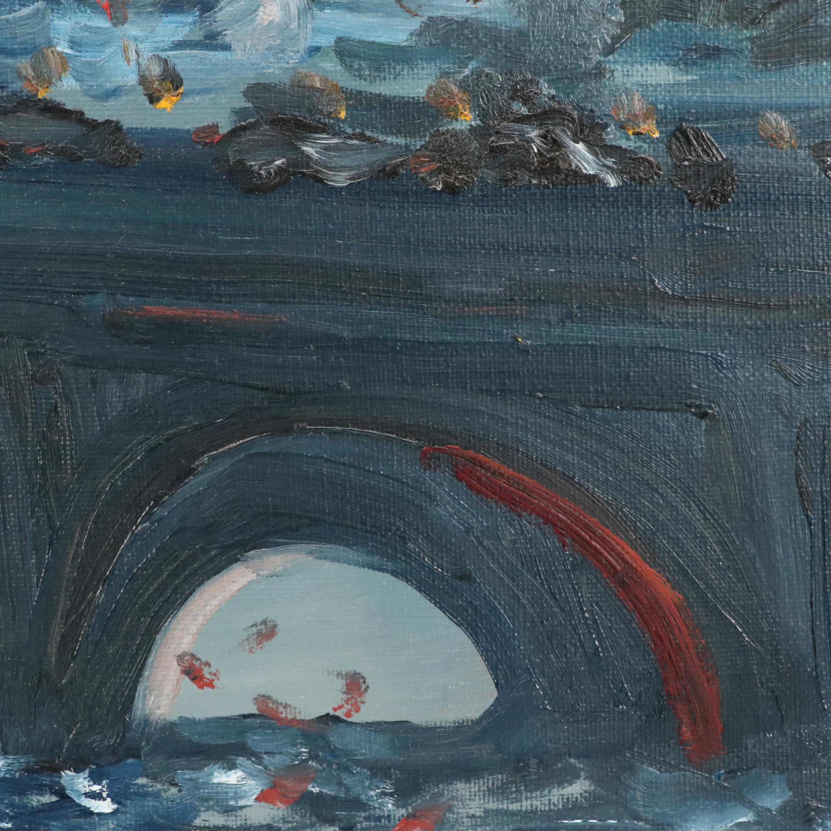 Robert H. Love Oil Painting "Waterloo Bridge, London," 2013