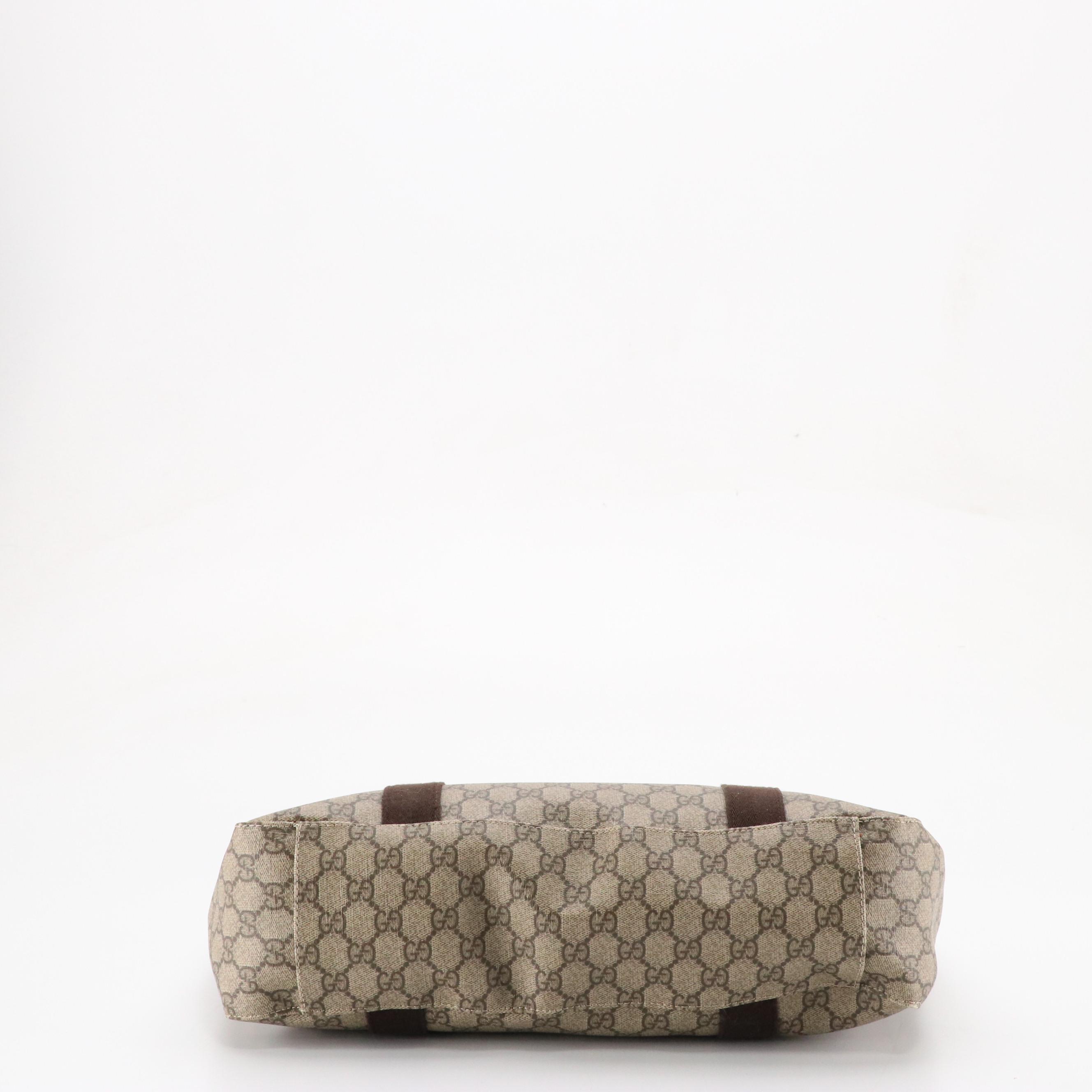 Gucci GG Supreme Canvas and Leather Tote Bag