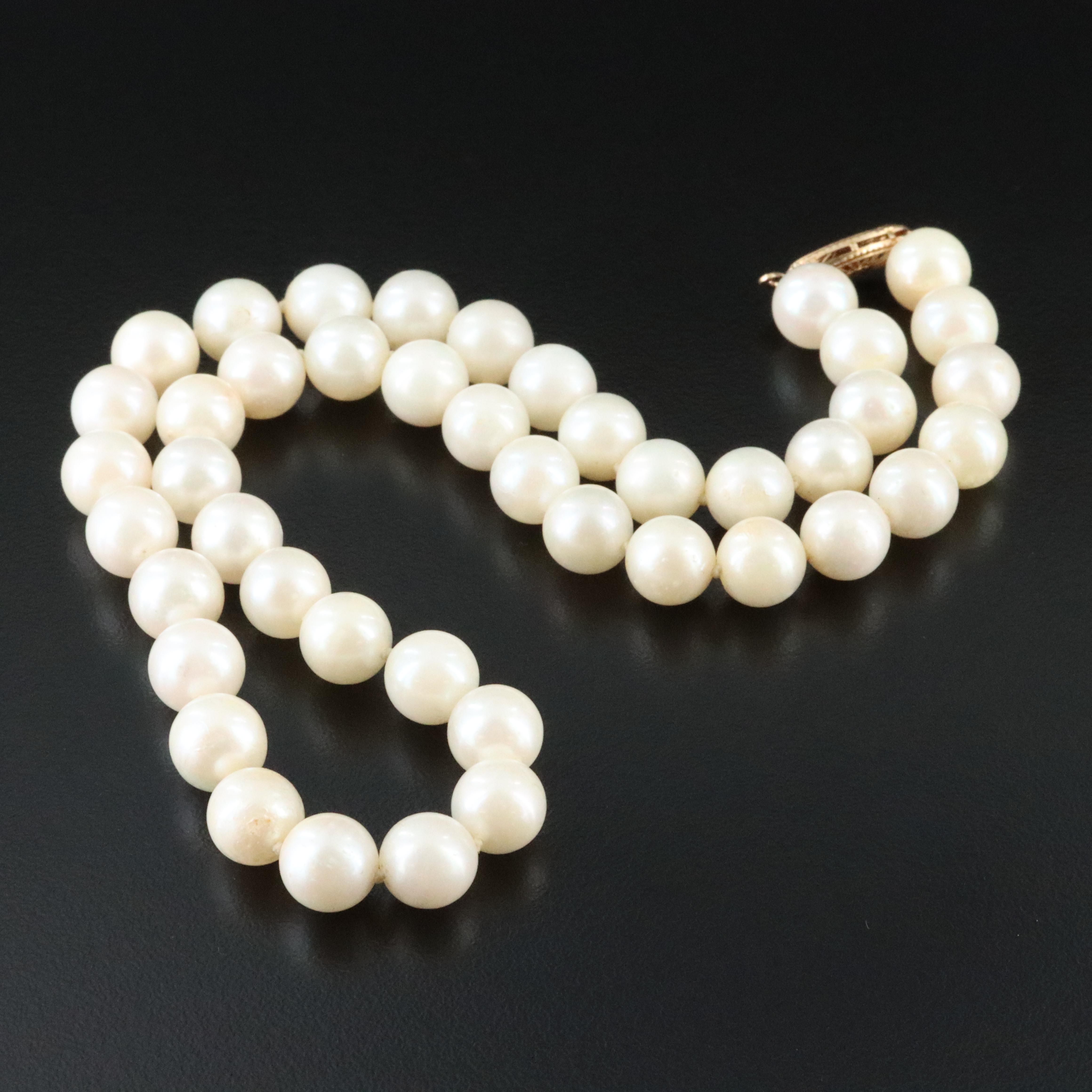 Strand of Pearls with 14K Clasp