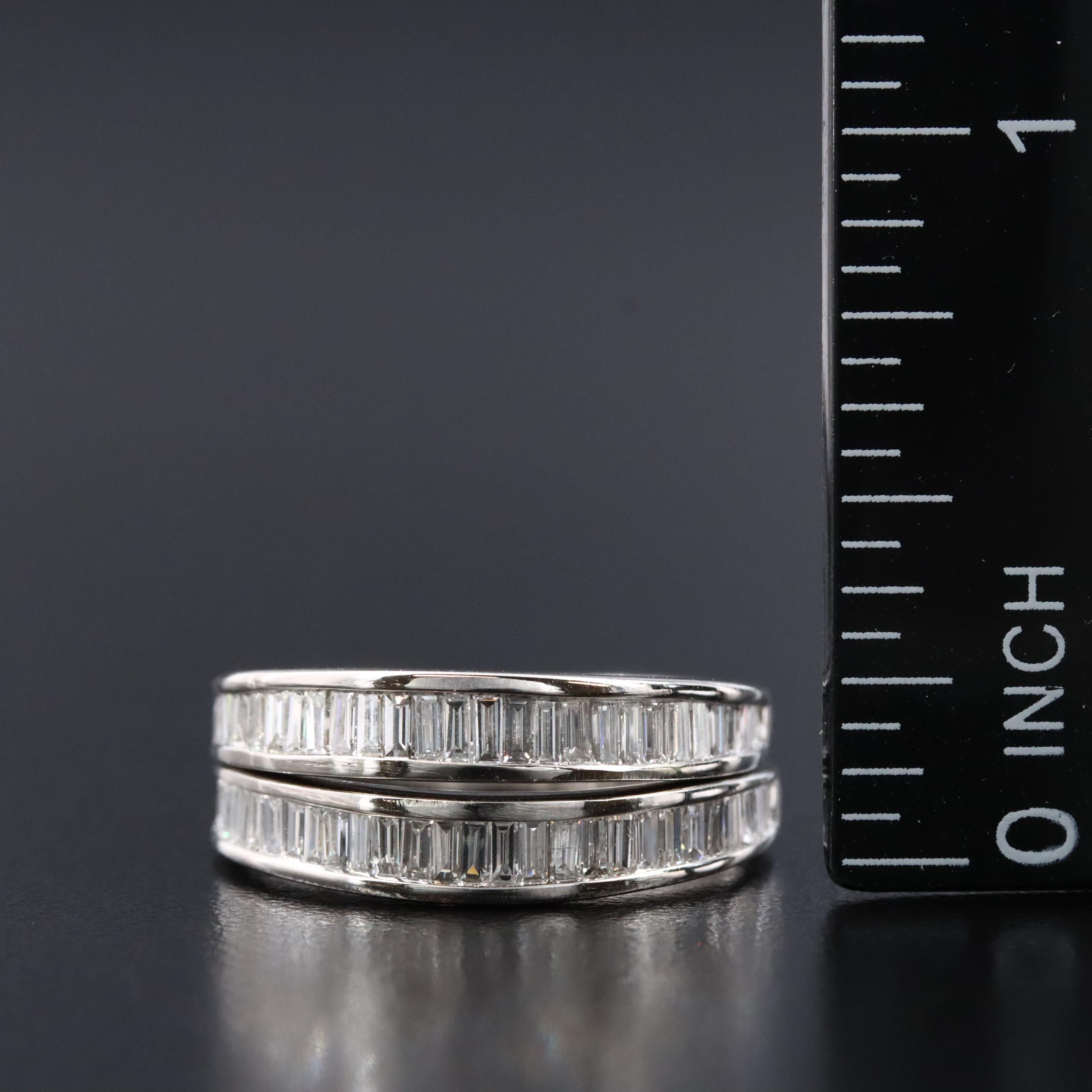 Platinum 1.06 CTW Diamond Stacking Rings