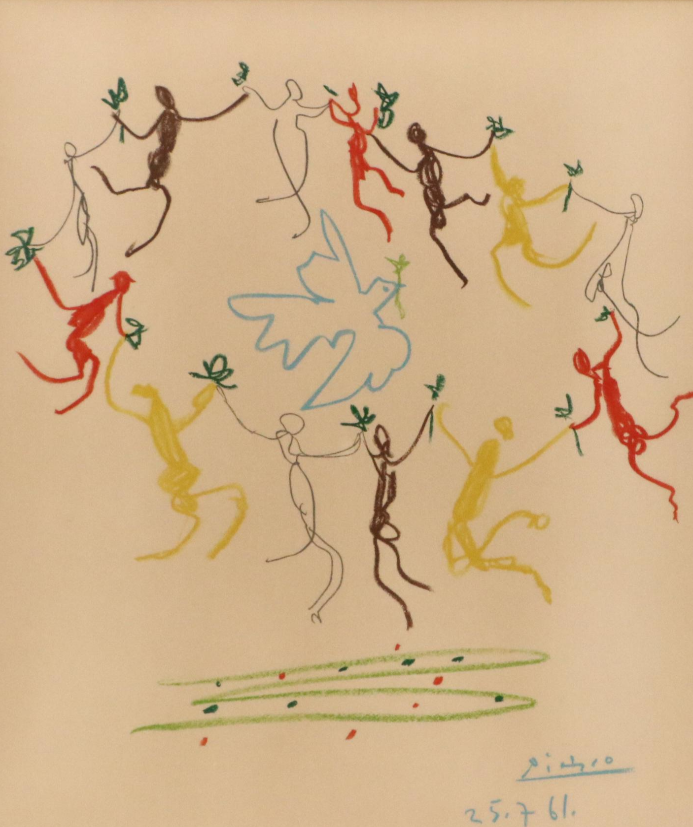 After Pablo Picasso Lithograph "Le Ronde de la Jeunesse," Circa 1965