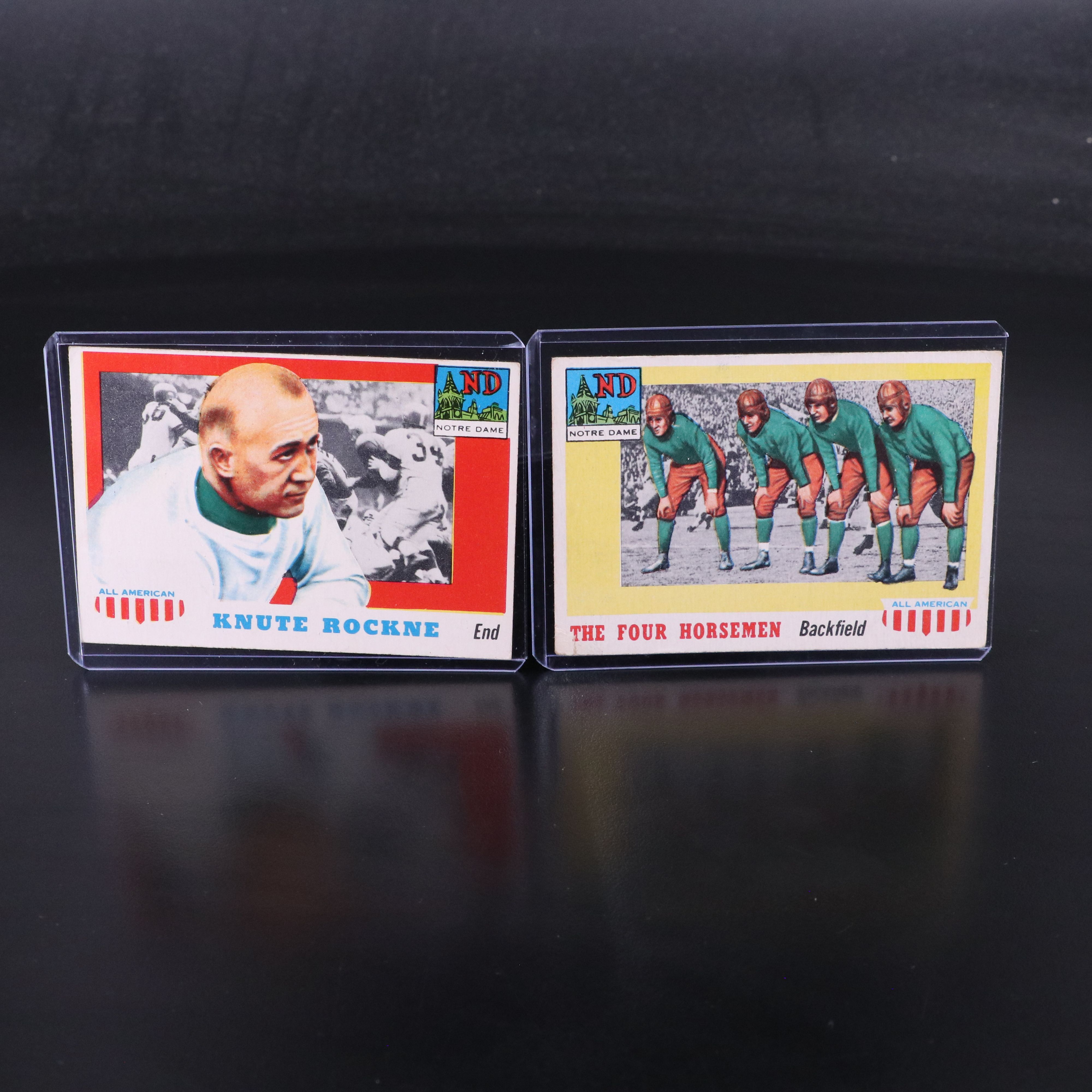 1955 Topps All American The Four Horsemen and Knute Rockne Football Cards