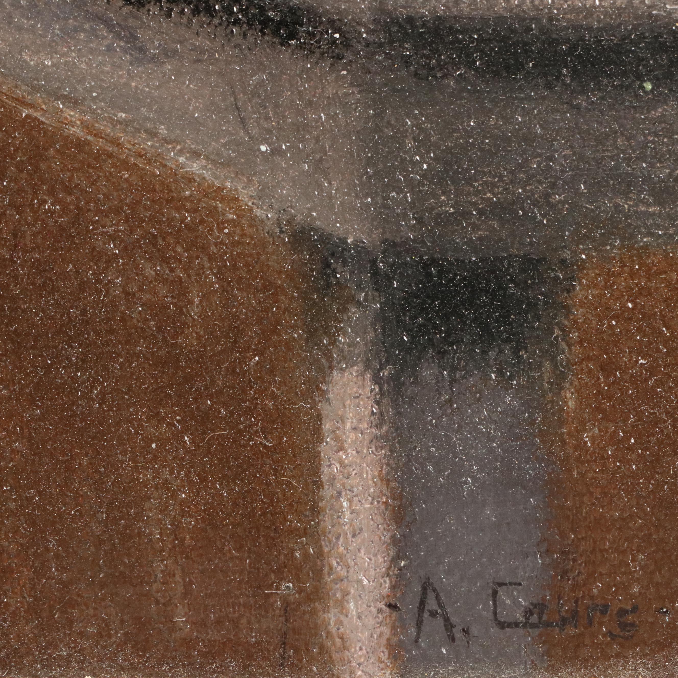 Alan Cours Oil Painting of Woman with Floral Arrangement, 21st Century